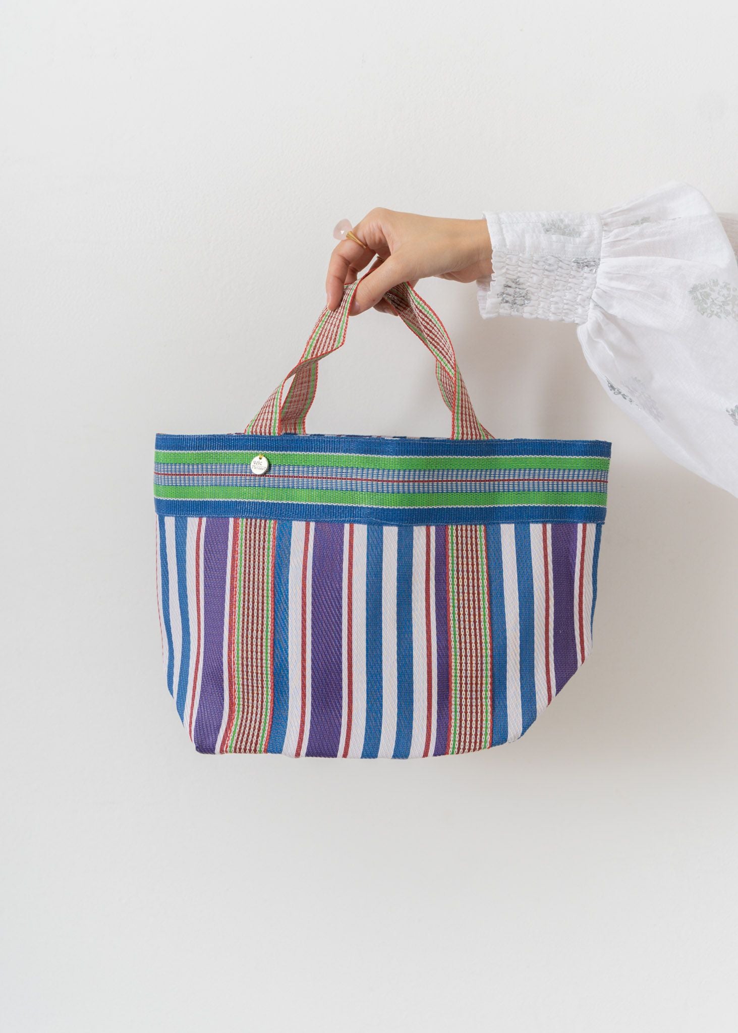 Multi Stripe Mesh Small Bag