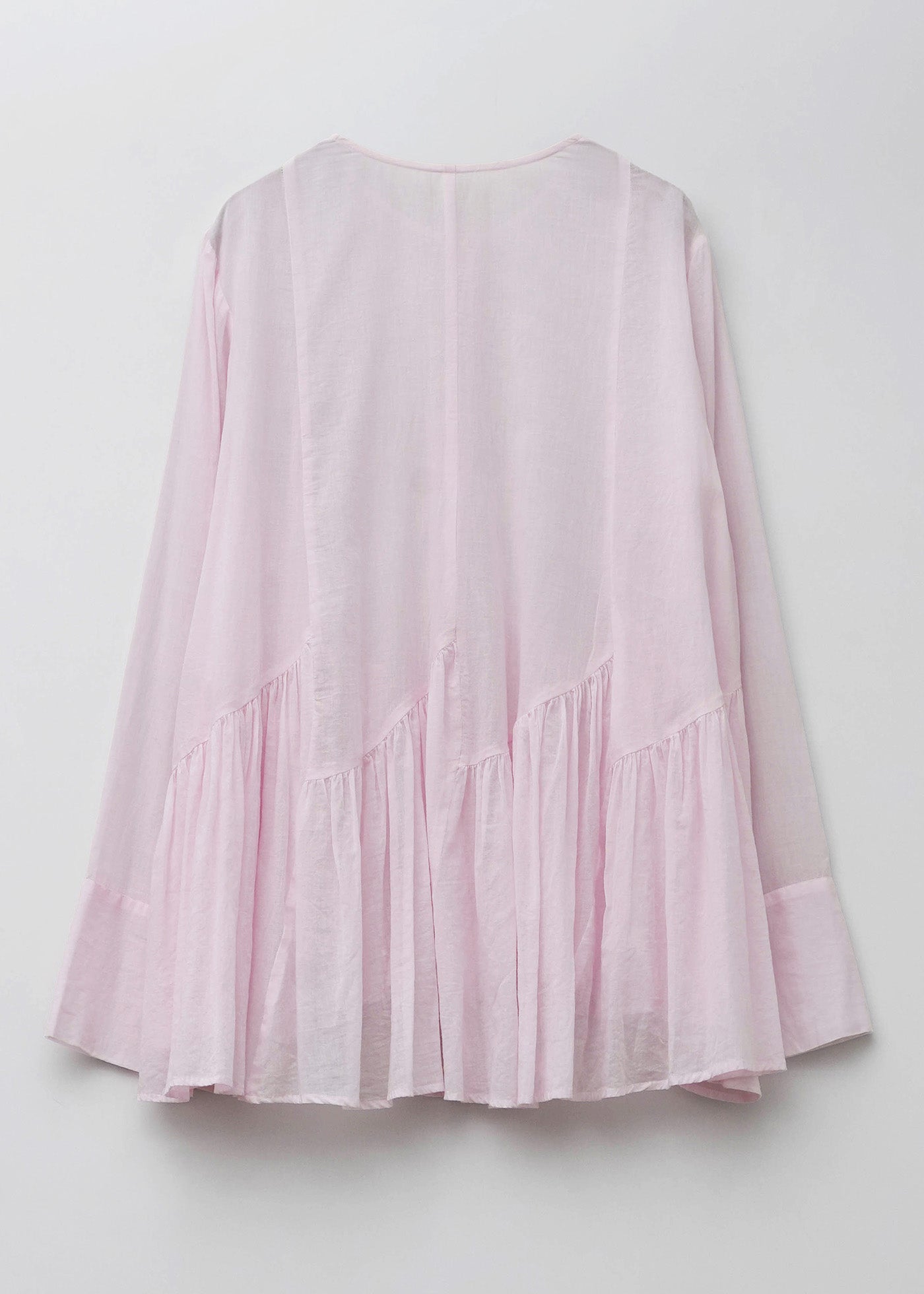 Cotton Voile Slant Panel Blouse