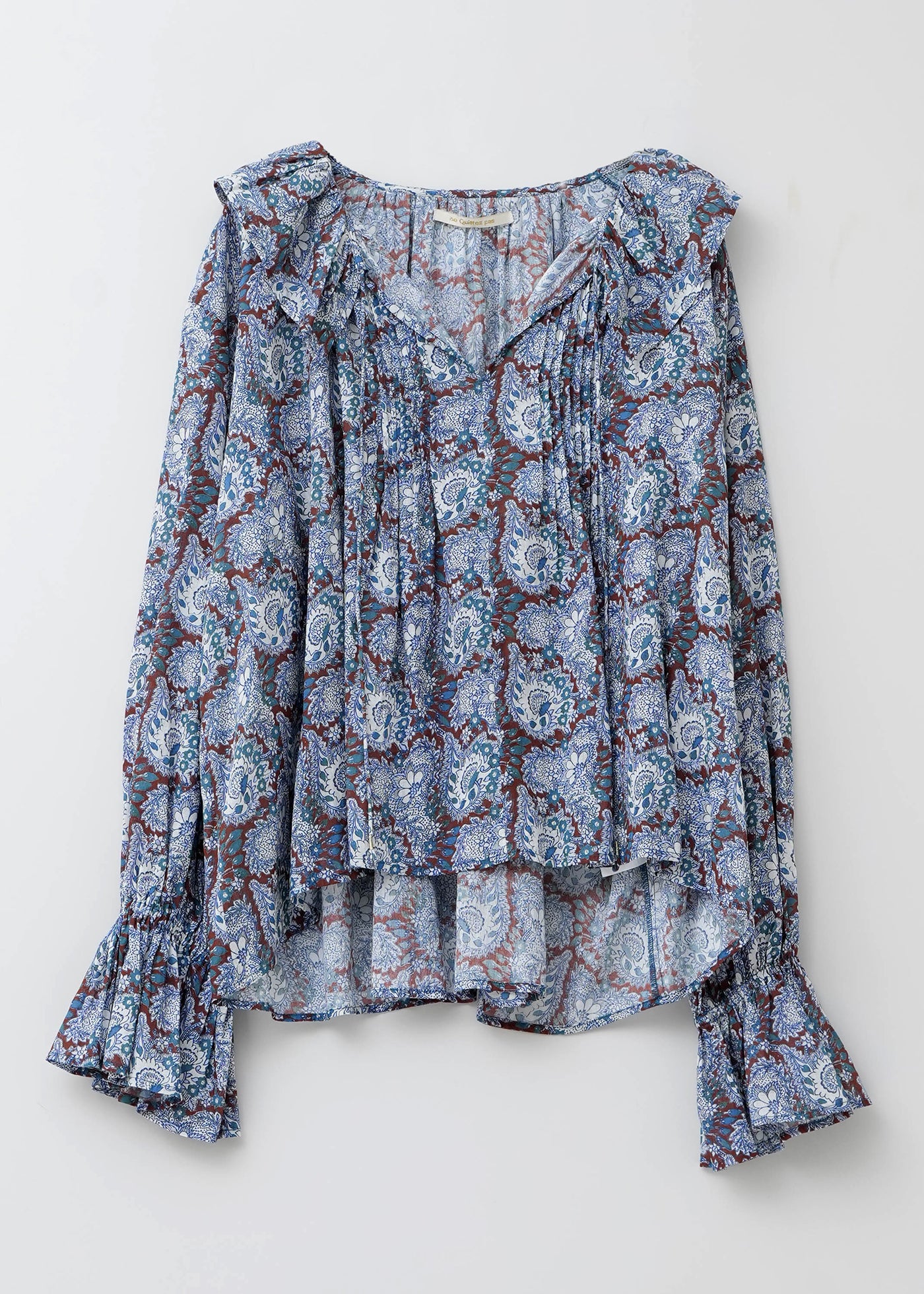 Cotton Organza Paisley Dance Frill Blouse