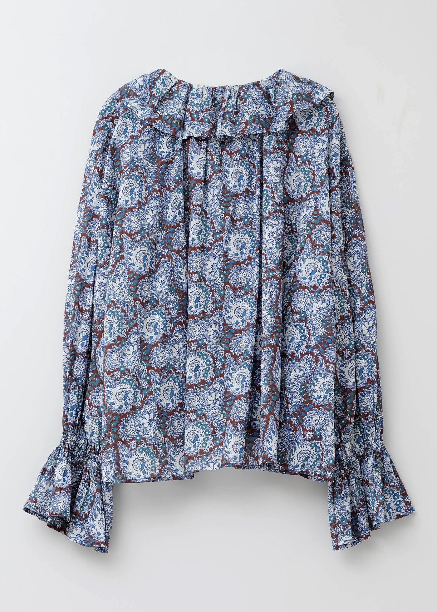 Cotton Organza Paisley Dance Frill Blouse