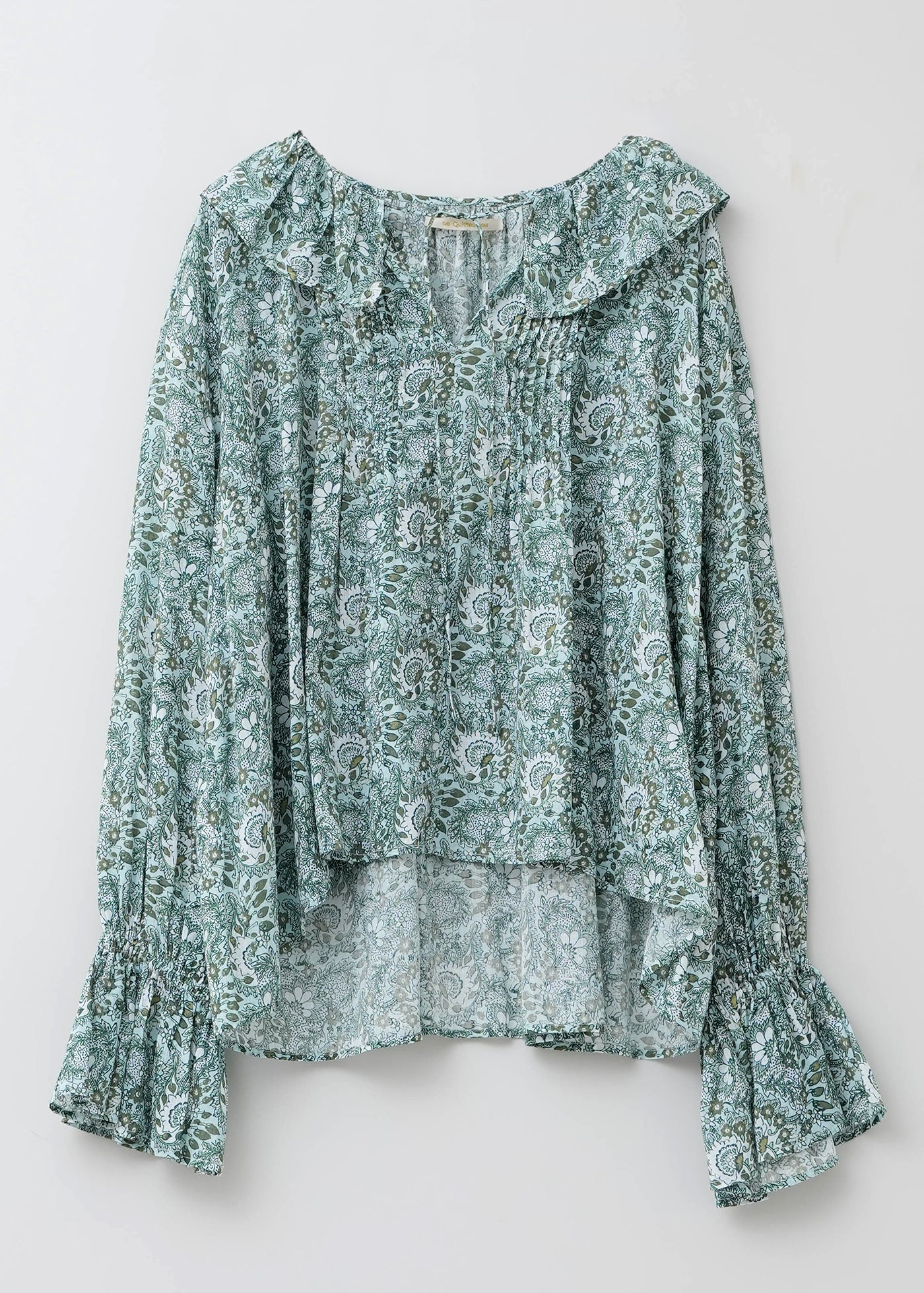 Cotton Organza Paisley Dance Frill Blouse