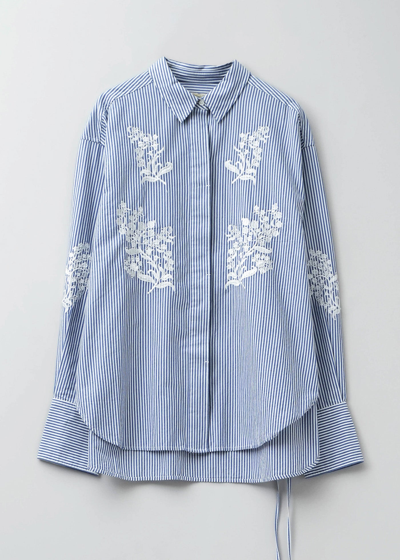 Cotton Poplin Mimosa Embroidery Shirt