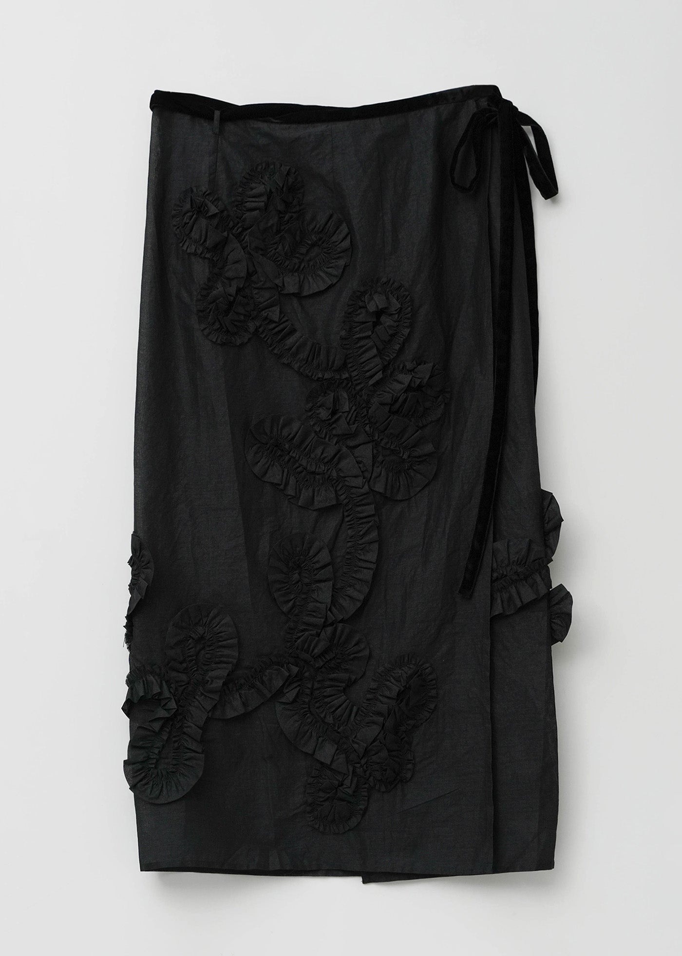 【7/22 10時発売】Cotton Organza Frill Wrapped Skirt