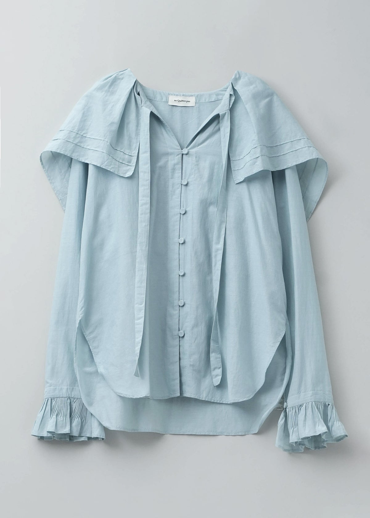Cotton Silk Flare Collar Blouse | Pasand by ne Quittez pas 