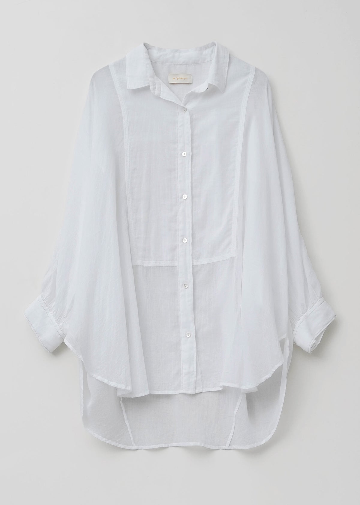 Cotton Voile Round Shirts | Pasand by ne Quittez pas | パサン 