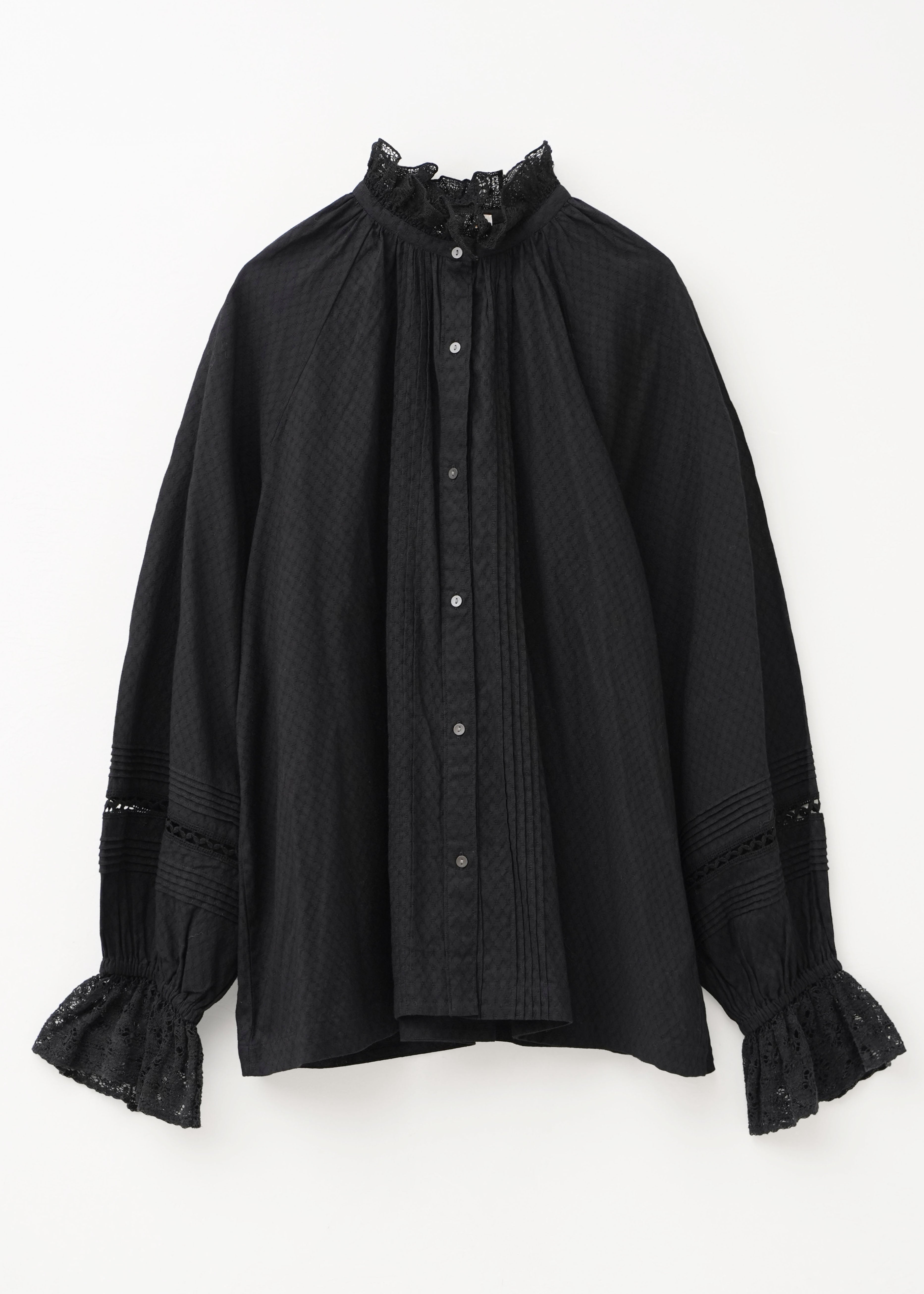 【9/2 10時発売】Cotton Dobby Frill Collar Blouse