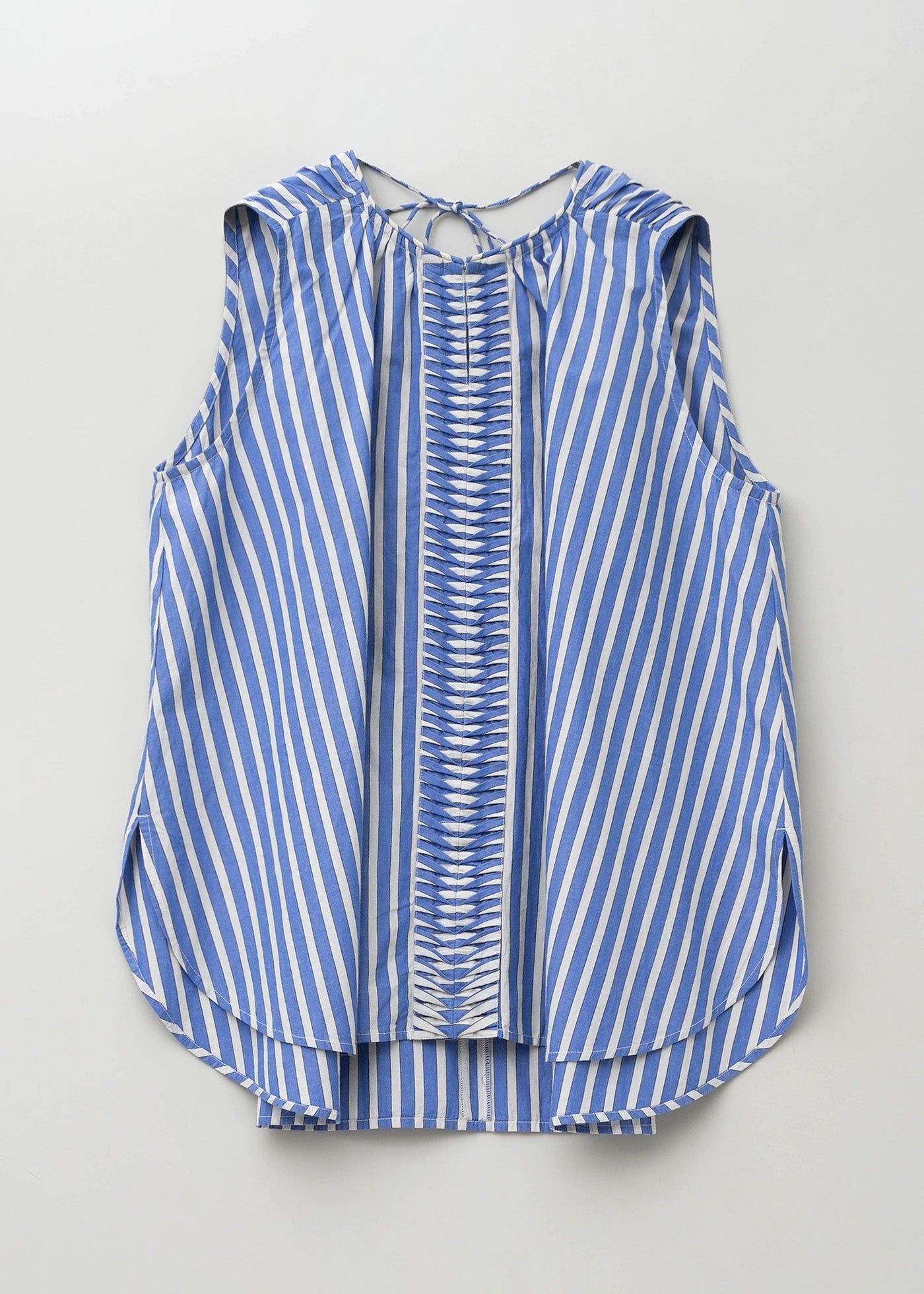 Poplin Wave Tuck Top