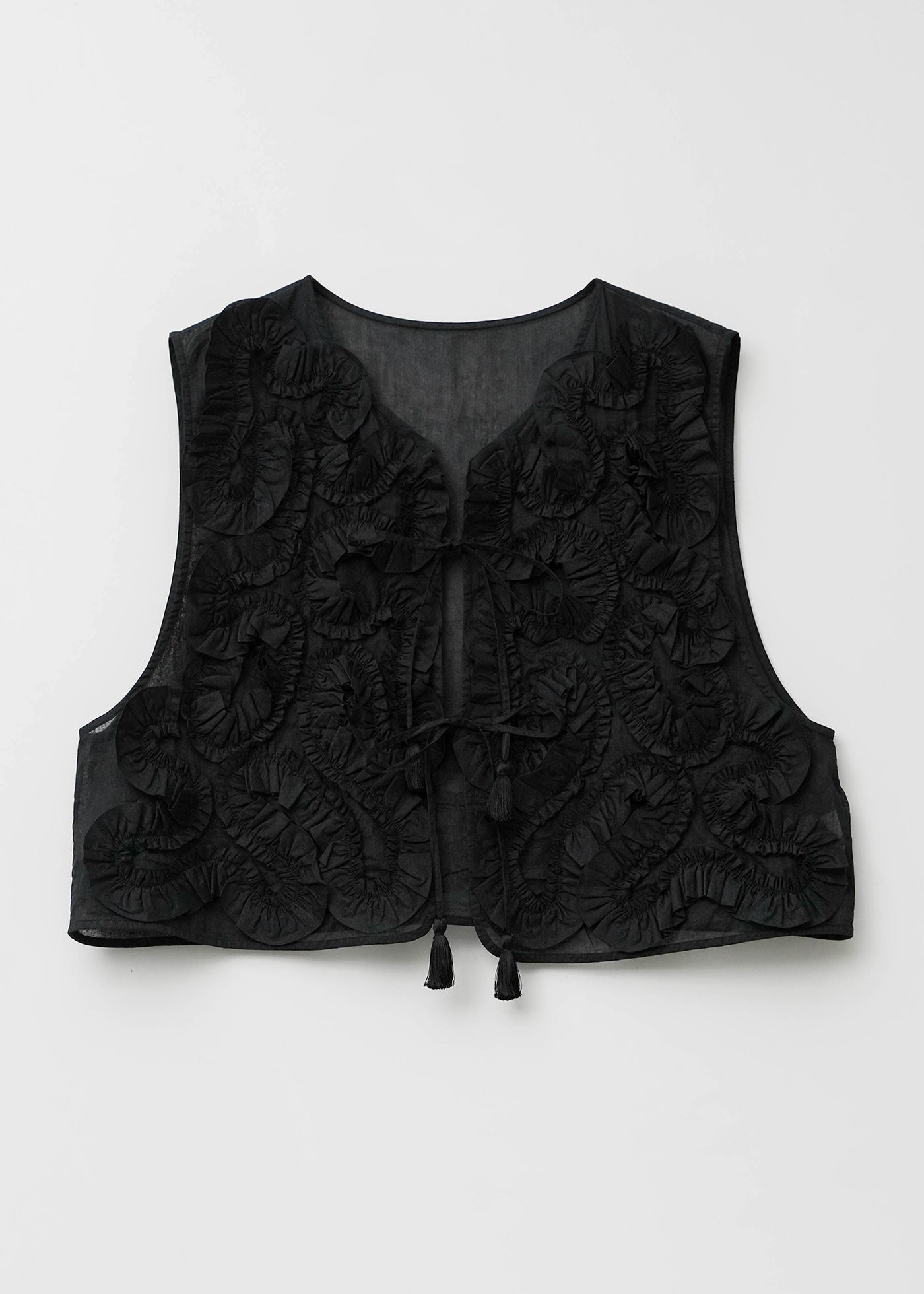 【7/22 10時発売】Cotton Organza Frill Gilet