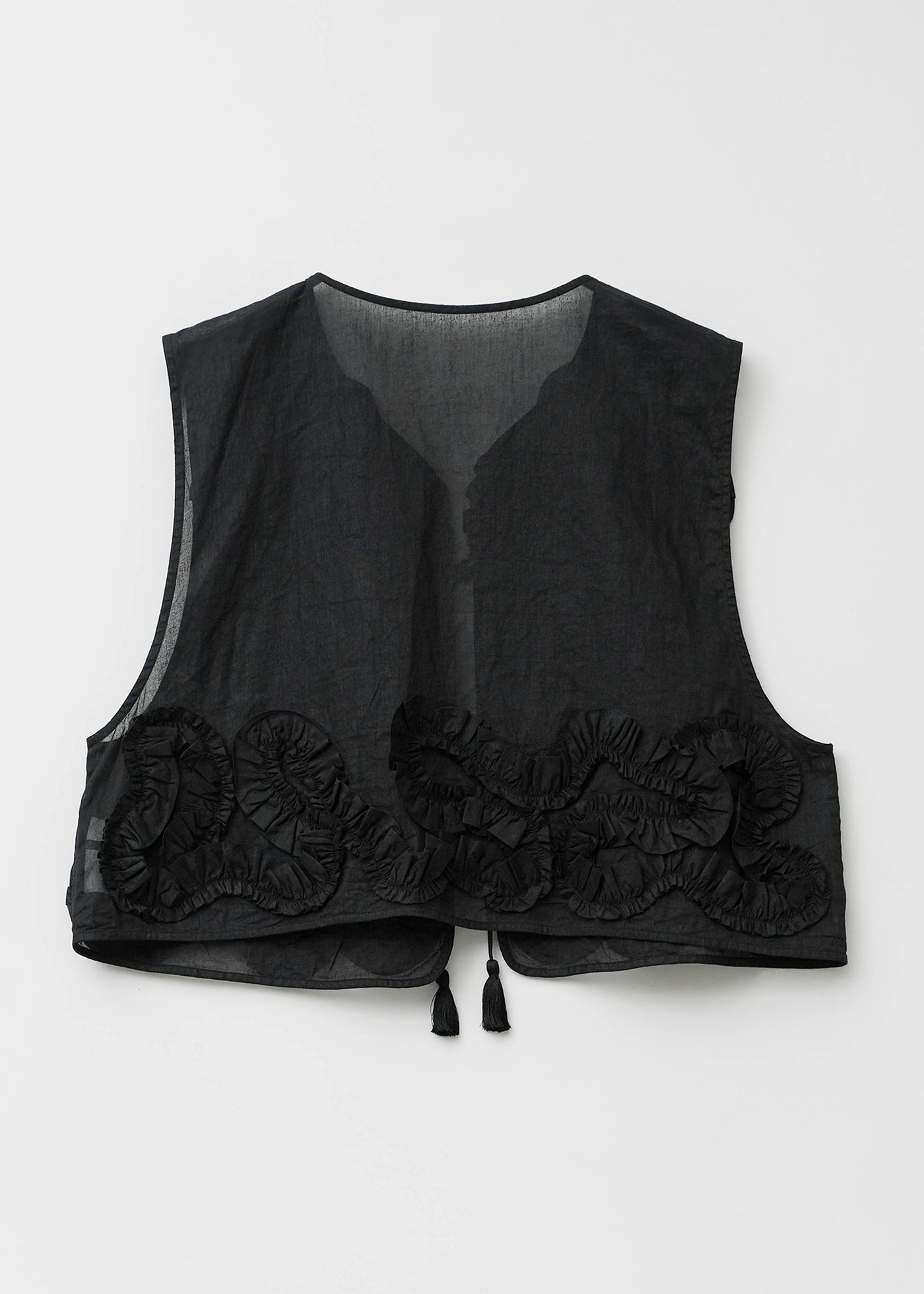 【7/22 10時発売】Cotton Organza Frill Gilet