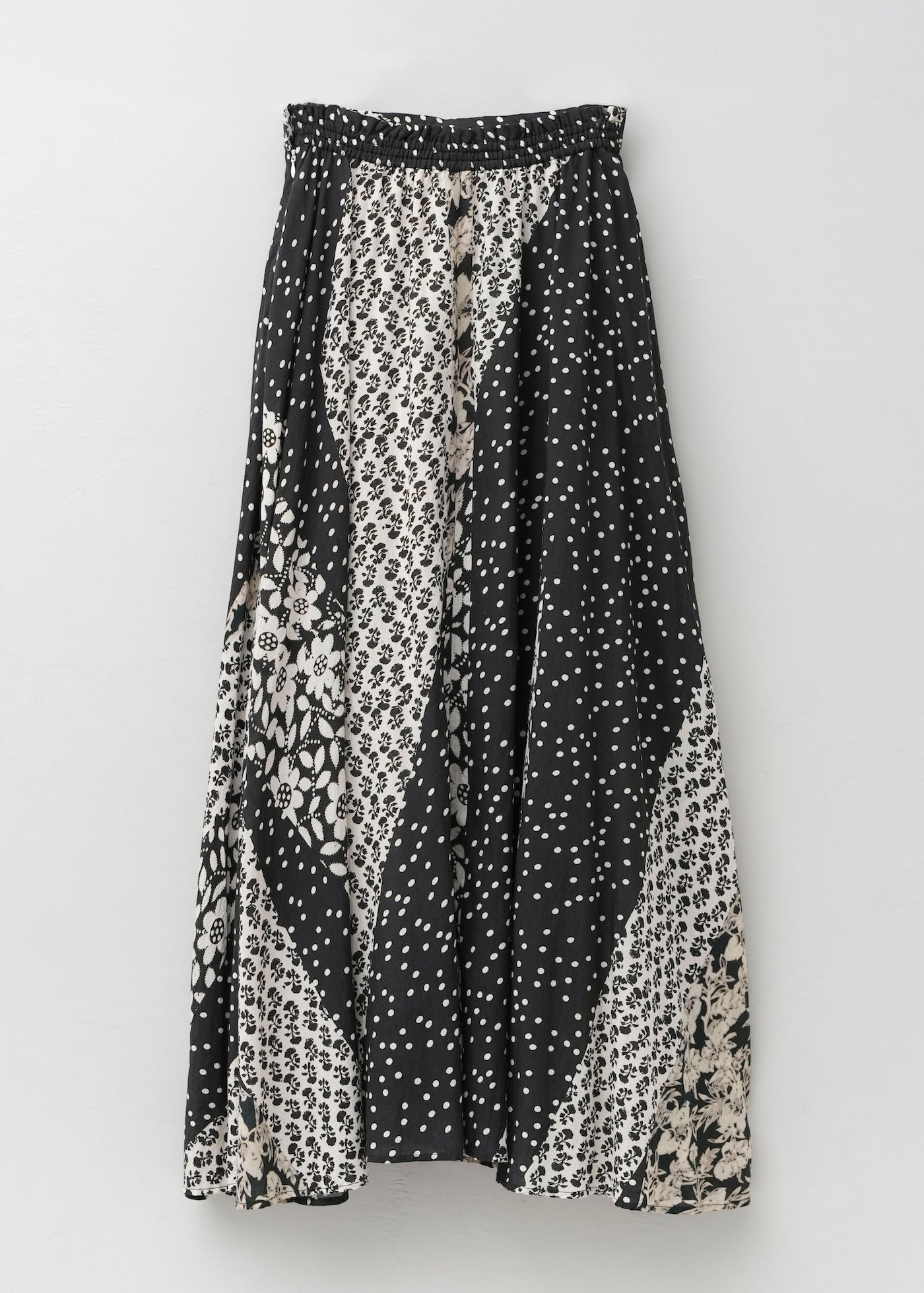 【8/5 10時発売】Cotton Rayon Patchwork Flower Print Skirt