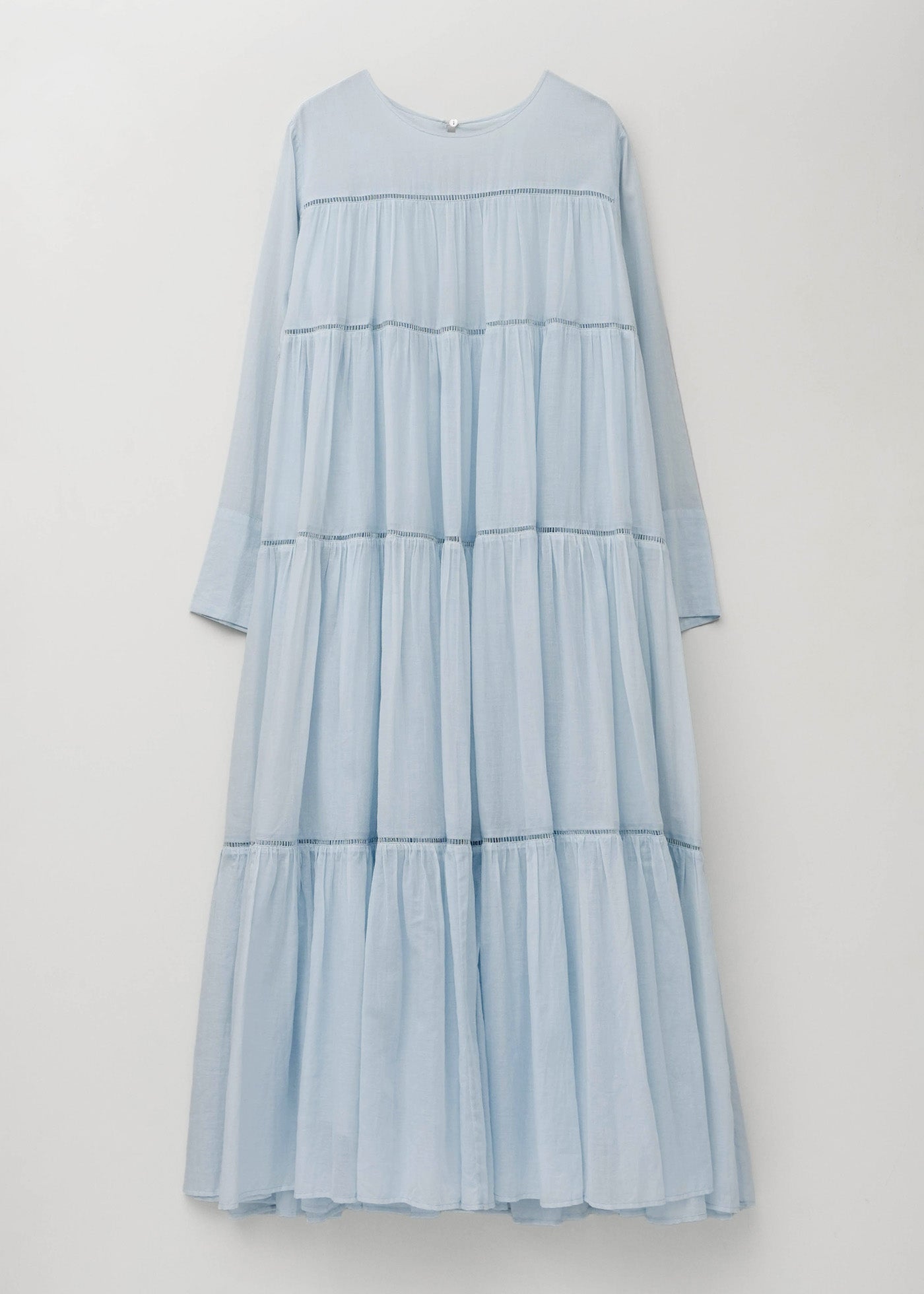 Cotton Voile Tiered Maxi Dress