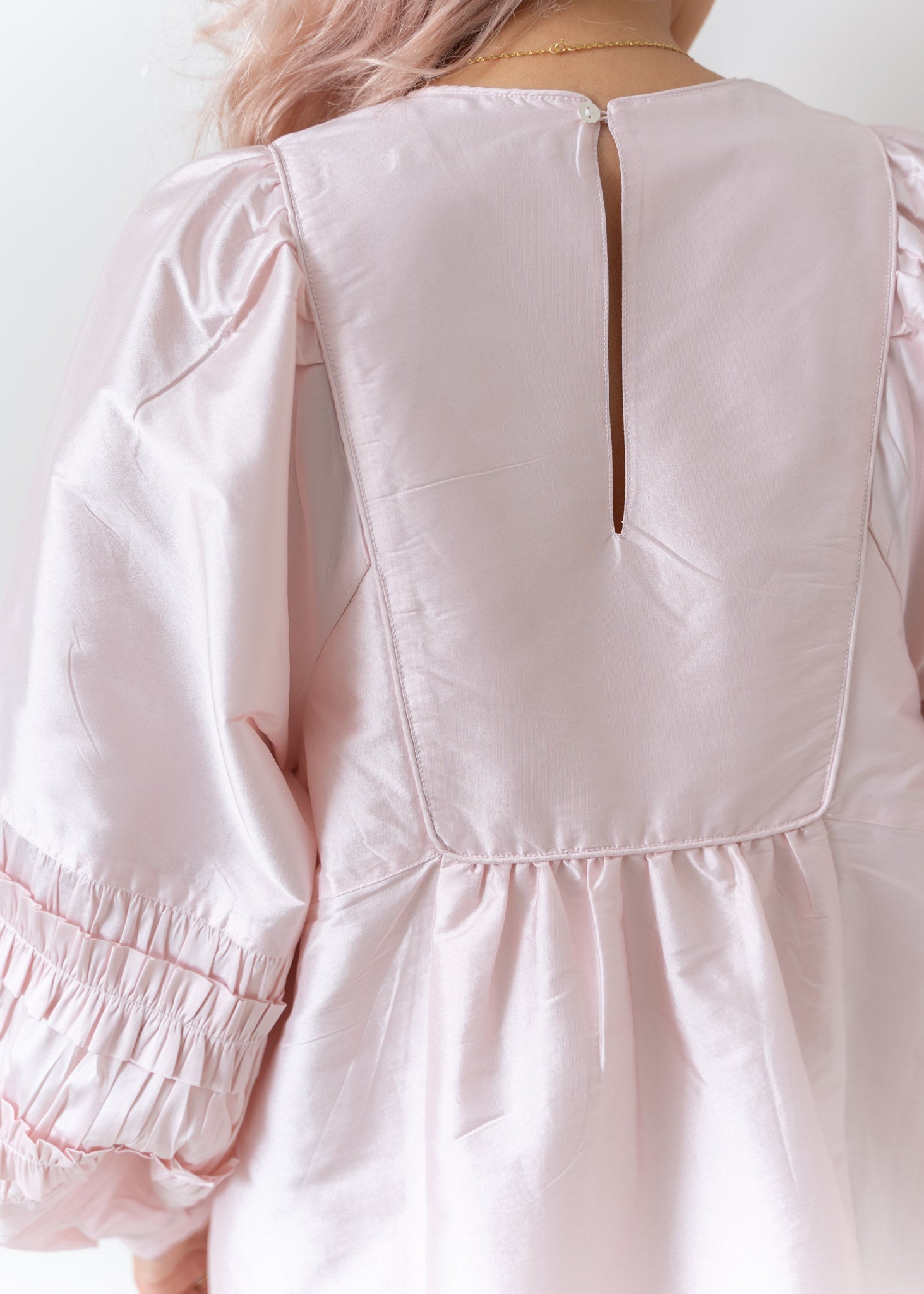 Poly Dupion Frill Dress