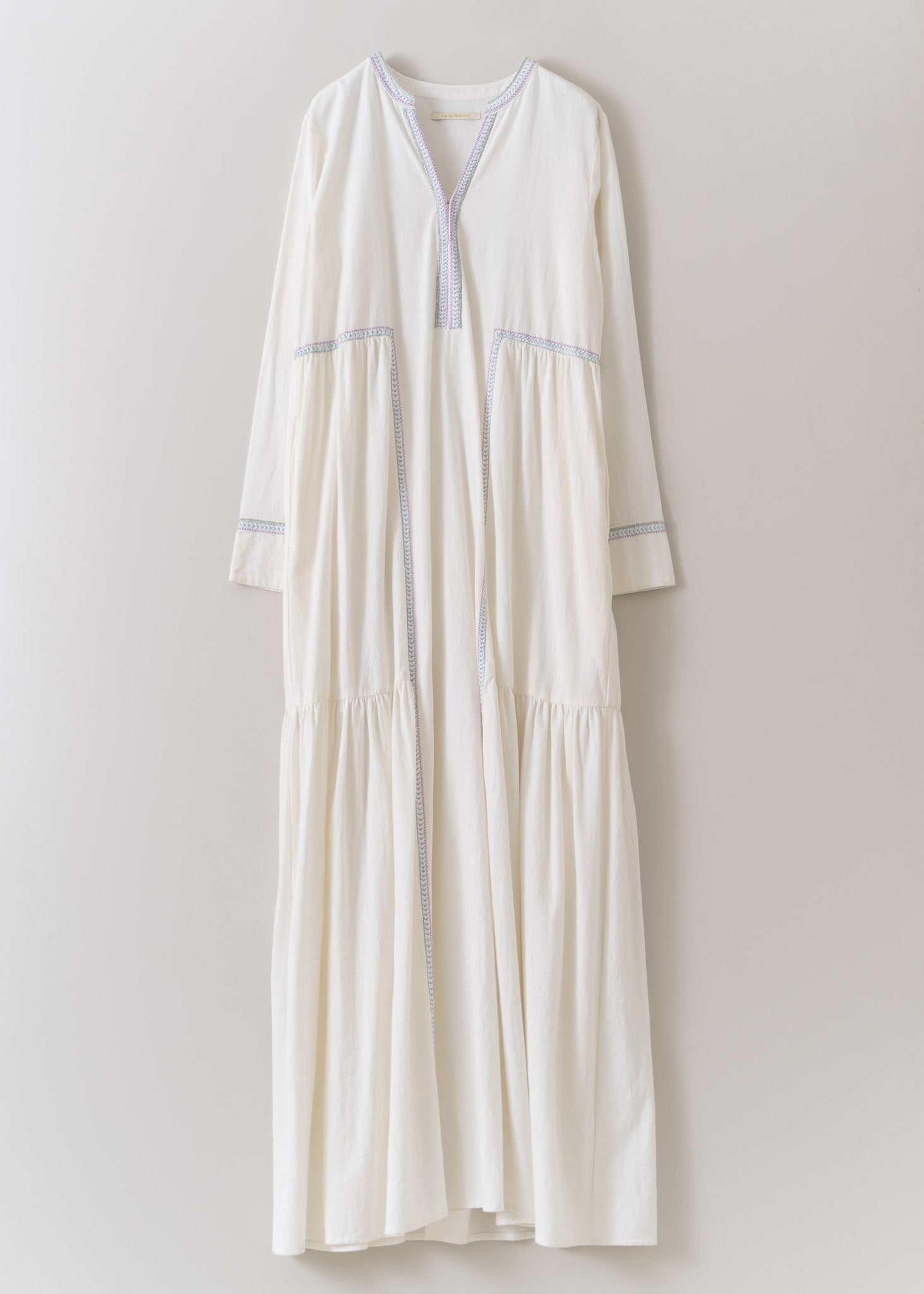 Crimp Cotton Embroidery Dress | Pasand by ne Quittez pas | パサン 