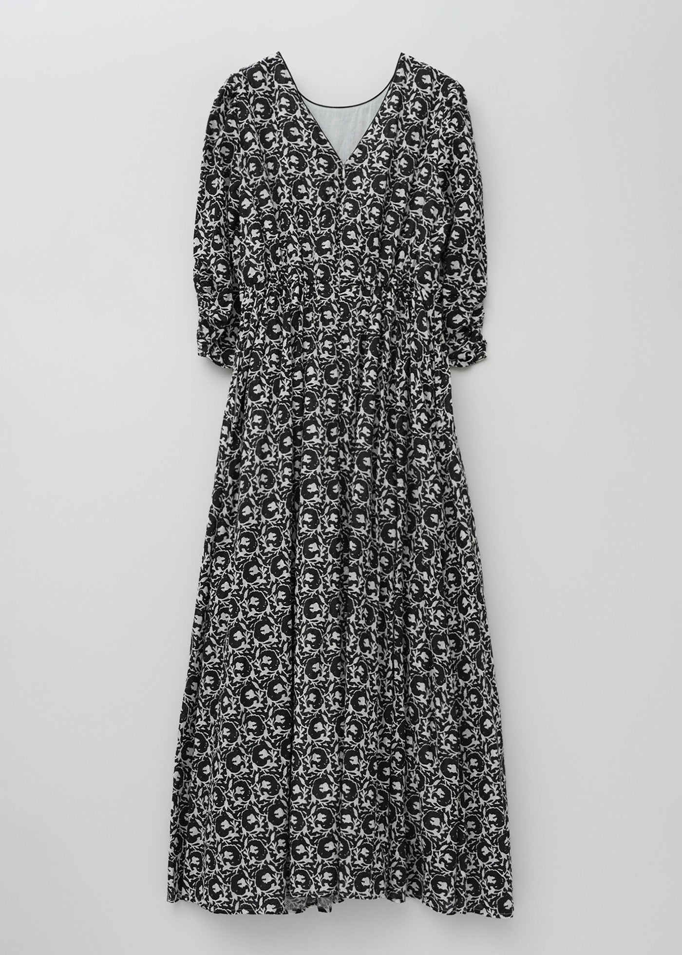 Cotton Print Twisted Waist Dress