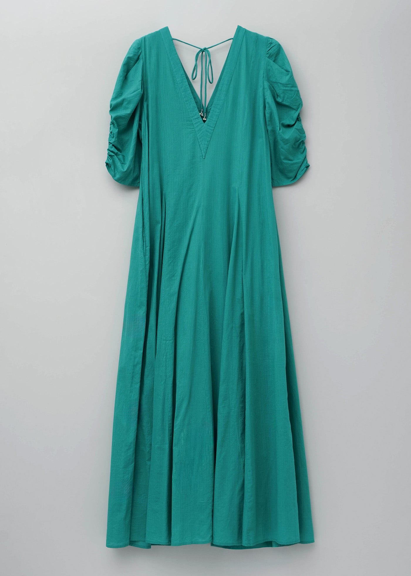 Cotton Gather Sleeve Dress