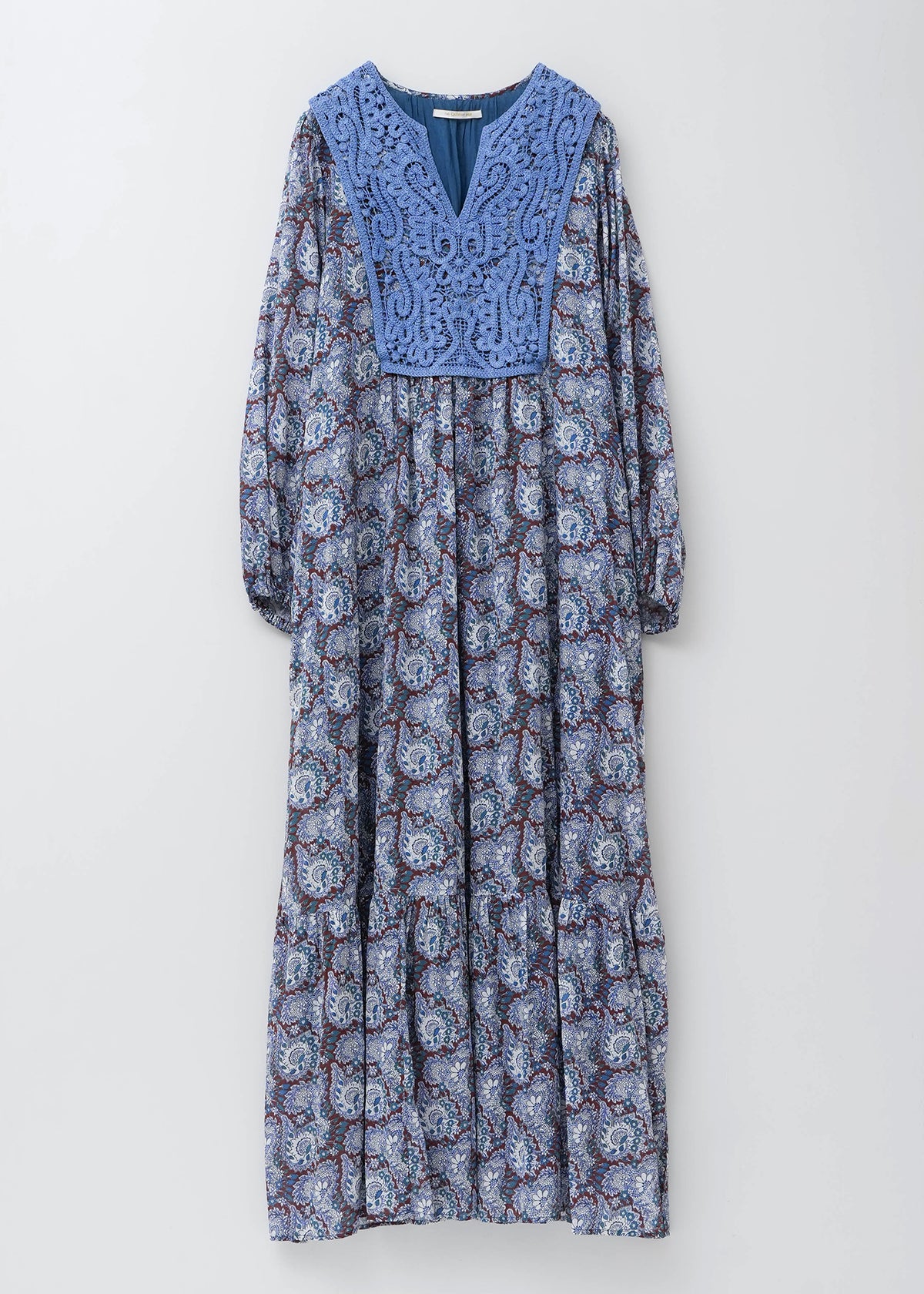 Cotton Organza Paisley Dance Lace Yoke Dress | Pasand by ne 