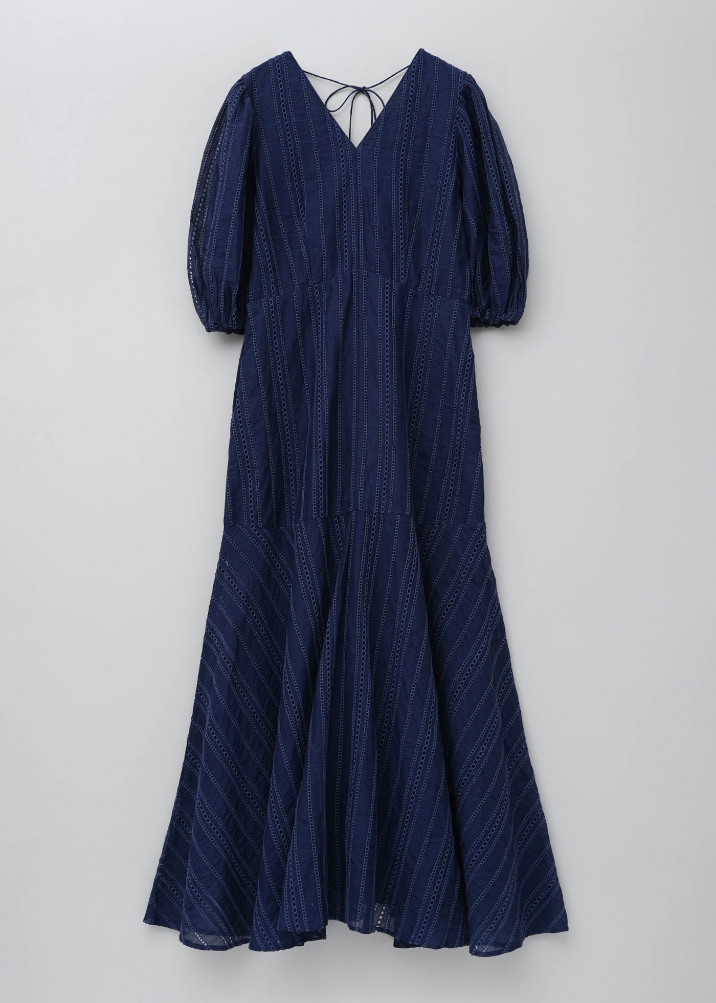 Cotton Organza Ladder Cifre Flare Dress