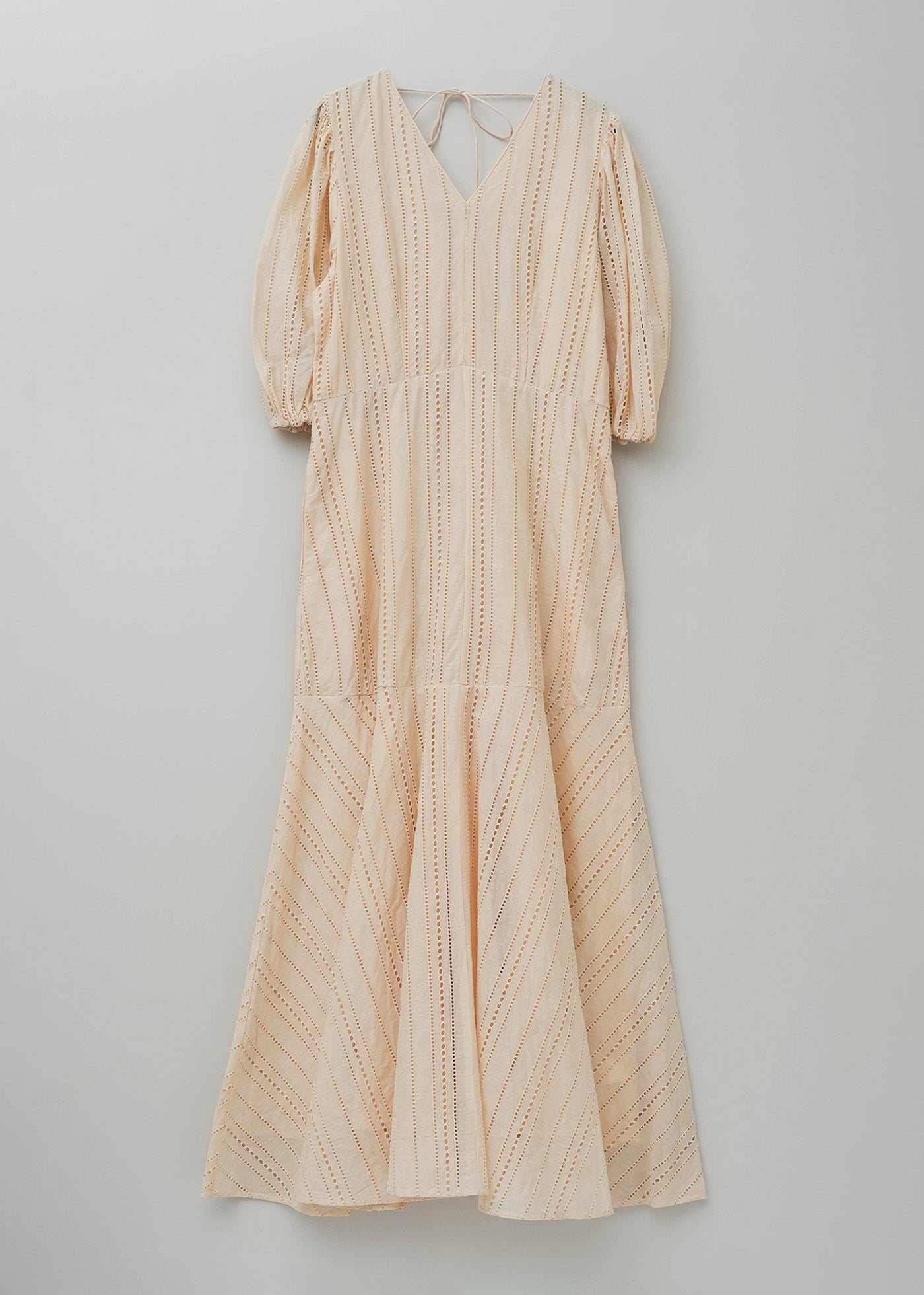 Cotton Organza Ladder Cifre Flare Dress