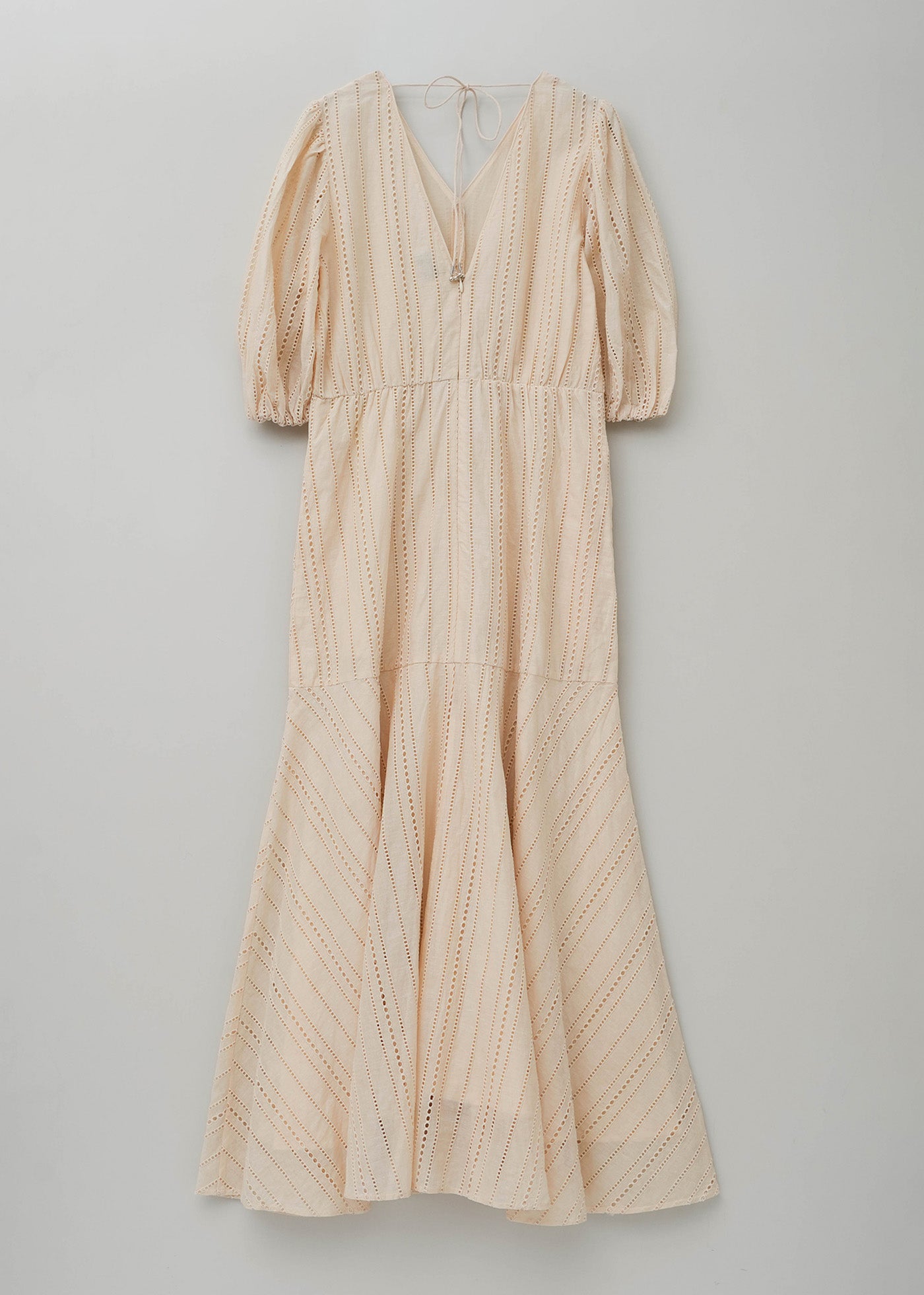 Cotton Organza Ladder Cifre Flare Dress