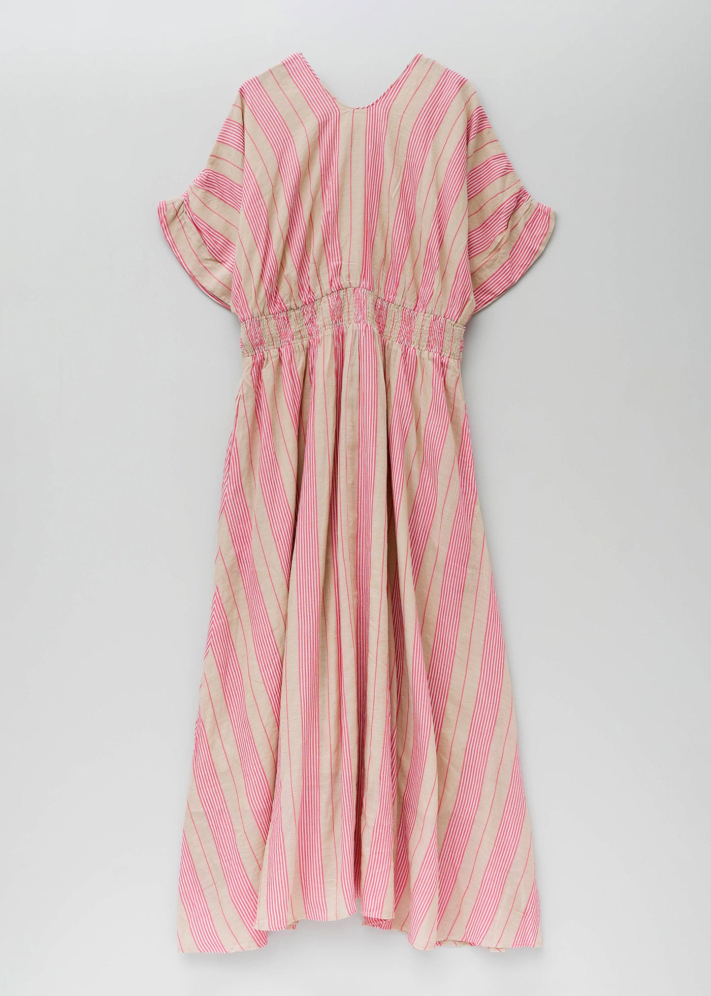【6/10 10時発売】Cotton Stripe Waist Gather Dress