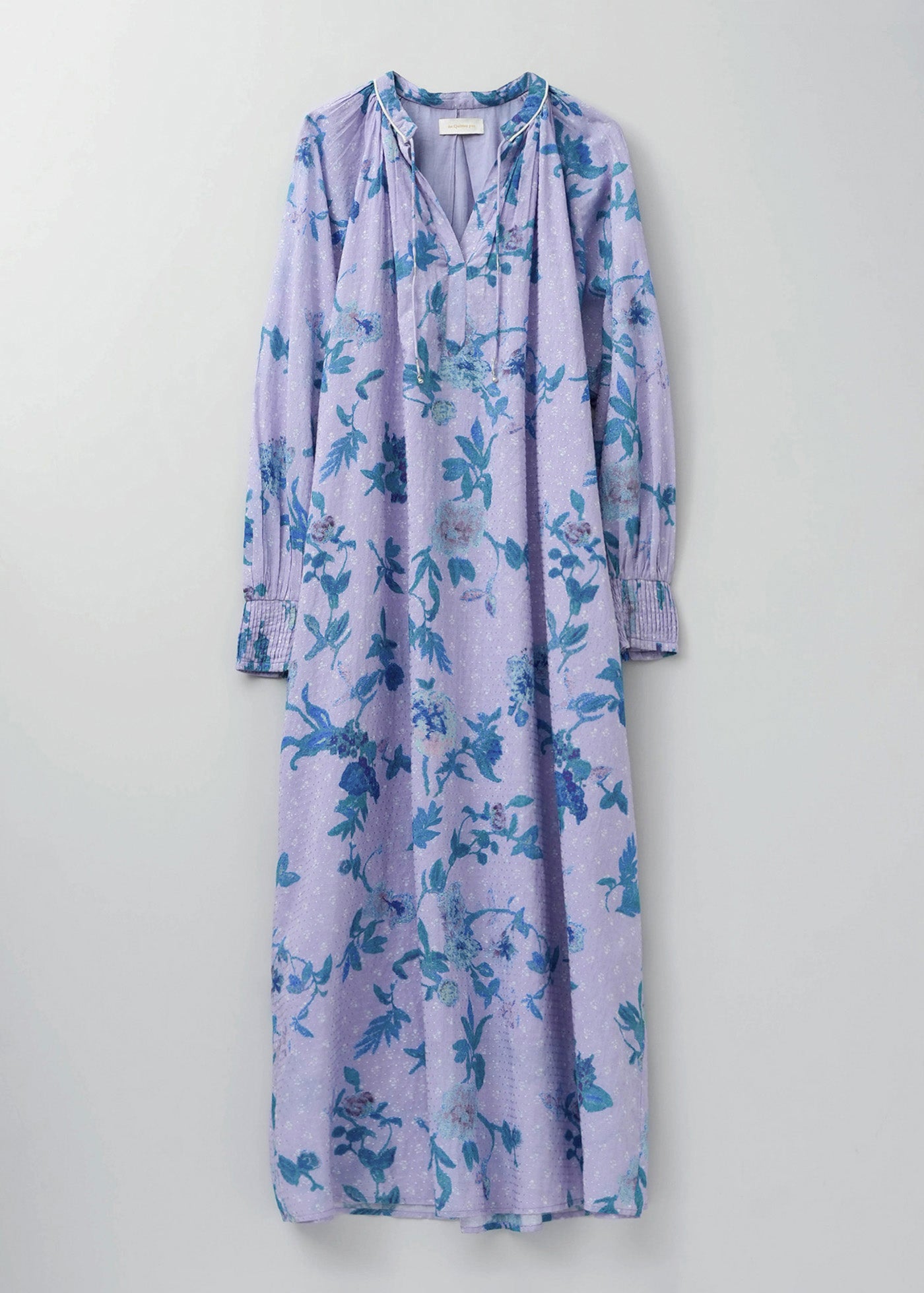 Dot Dobby Bouquet Long Sleeve Dress