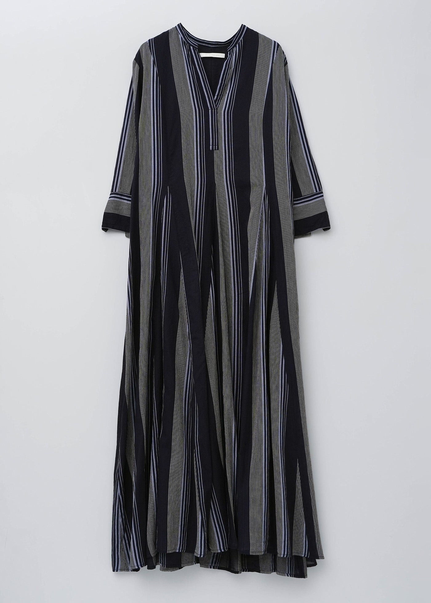 【3/4 10時発売】Cotton Voile Stripe Panel Dress