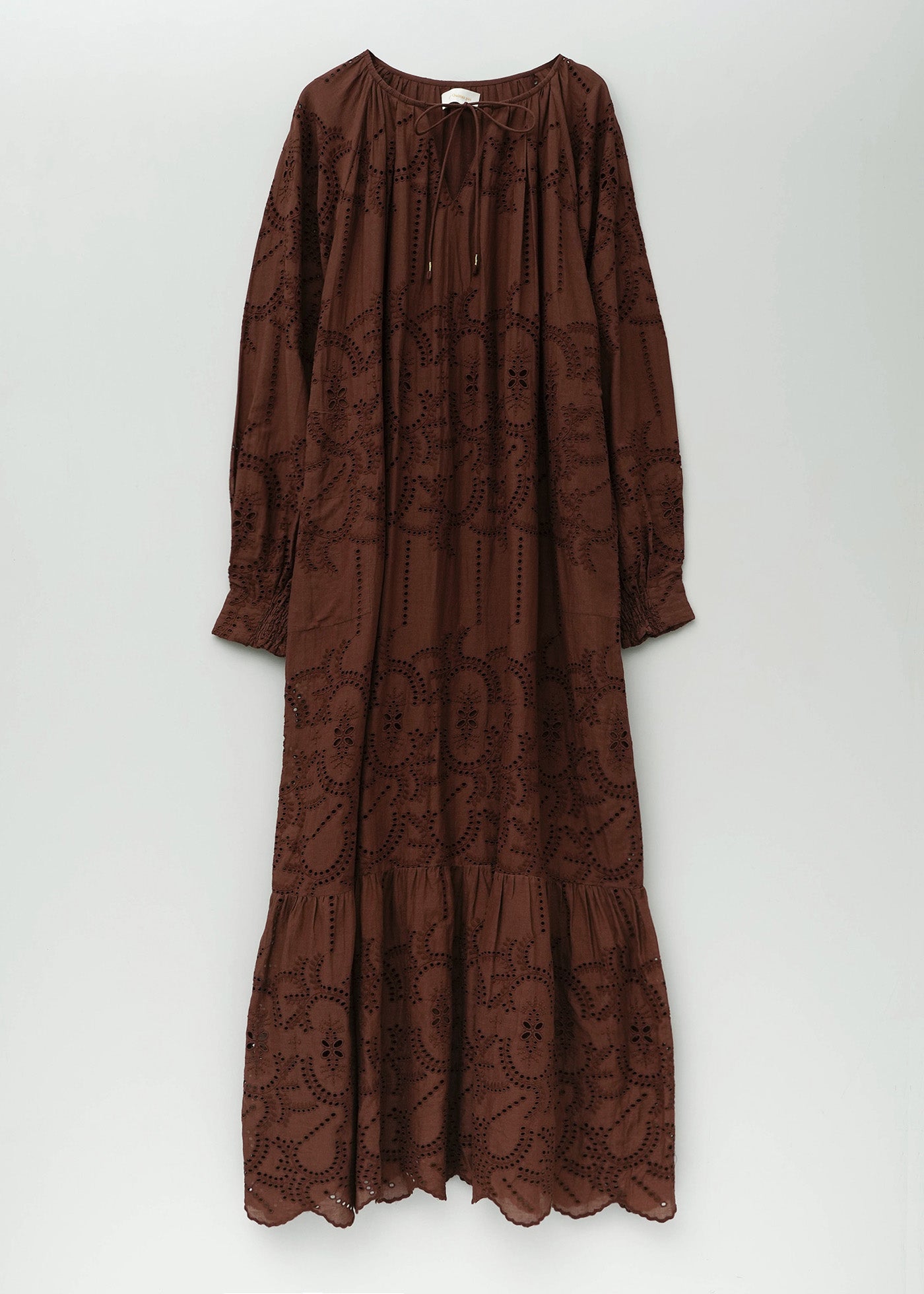 Cotton Voile Lupine Cifre Long Sleeve Dress