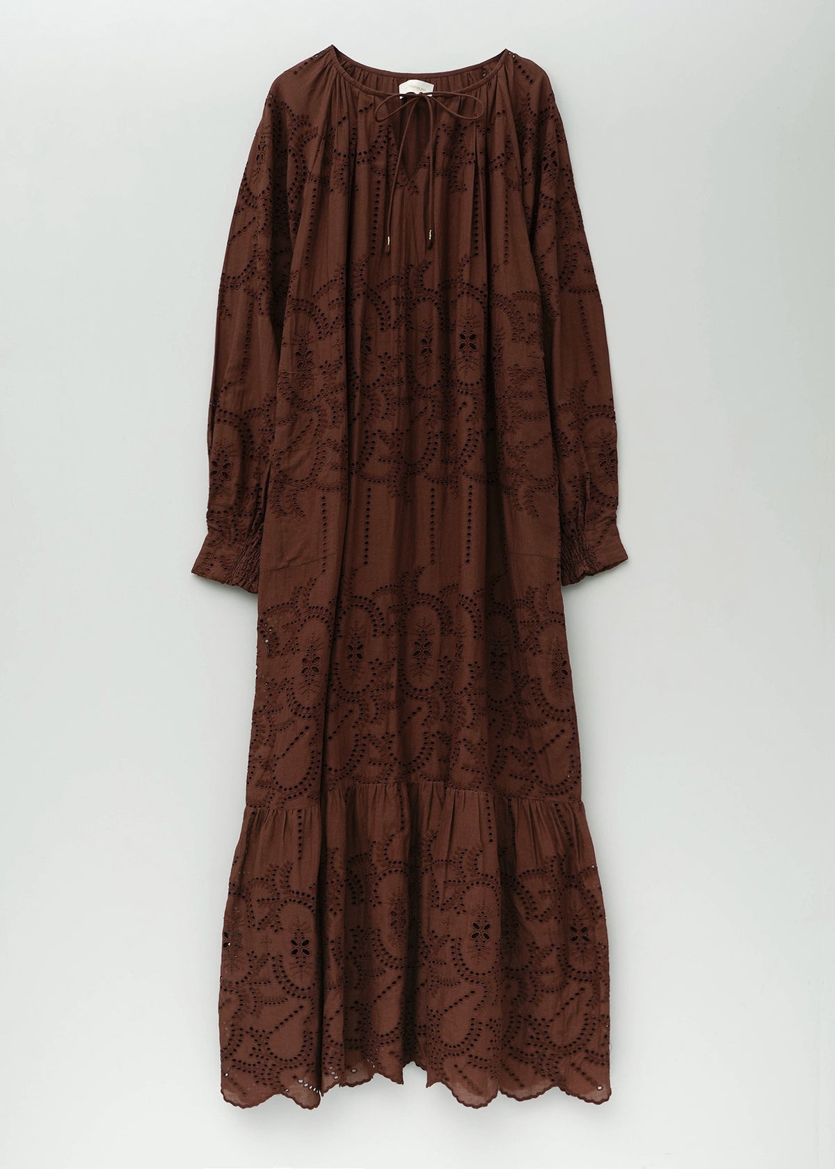 Cotton Voile Lupine Cifre Long Sleeve Dress | Pasand by ne Quittez