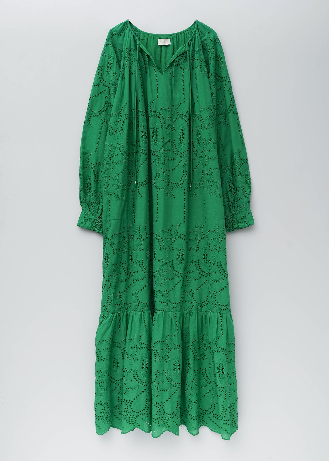 Cotton Voile Lupine Cifre Long Sleeve Dress
