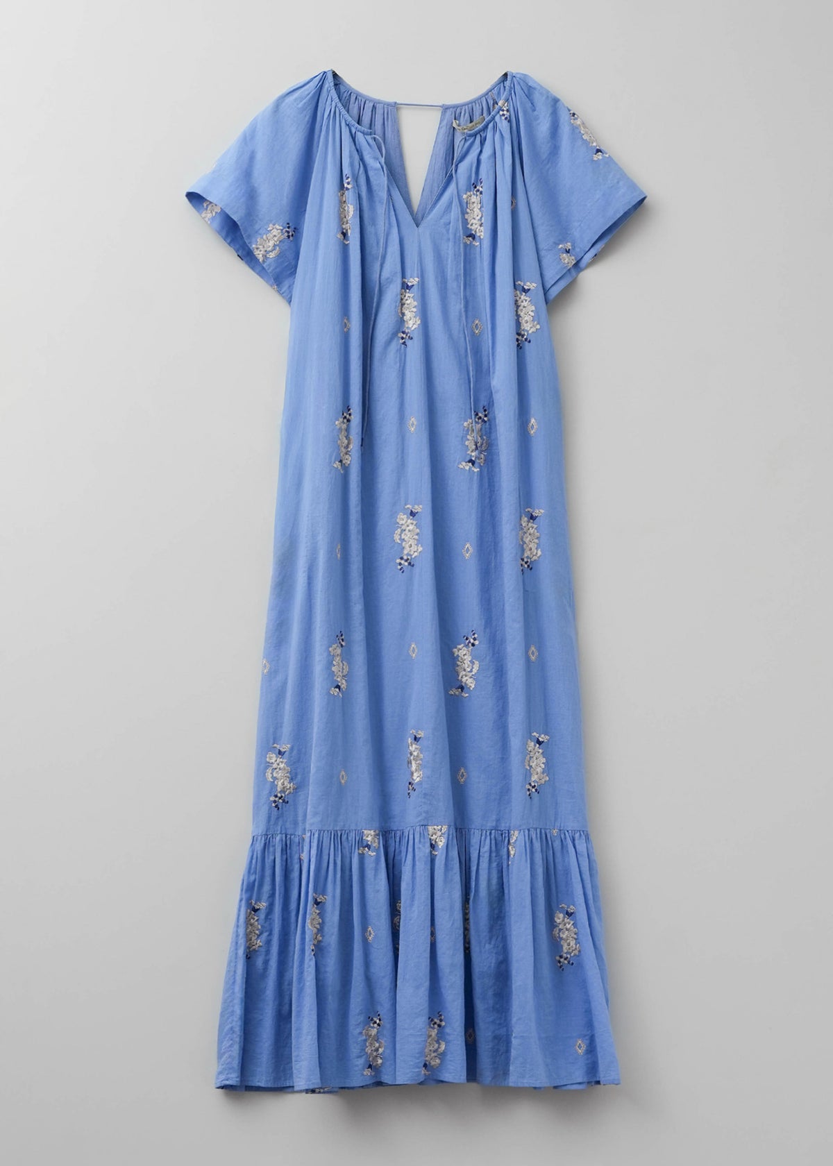 Cotton Voile Jasmine Embroidery Short Sleeve Dress | Pasand by ne 