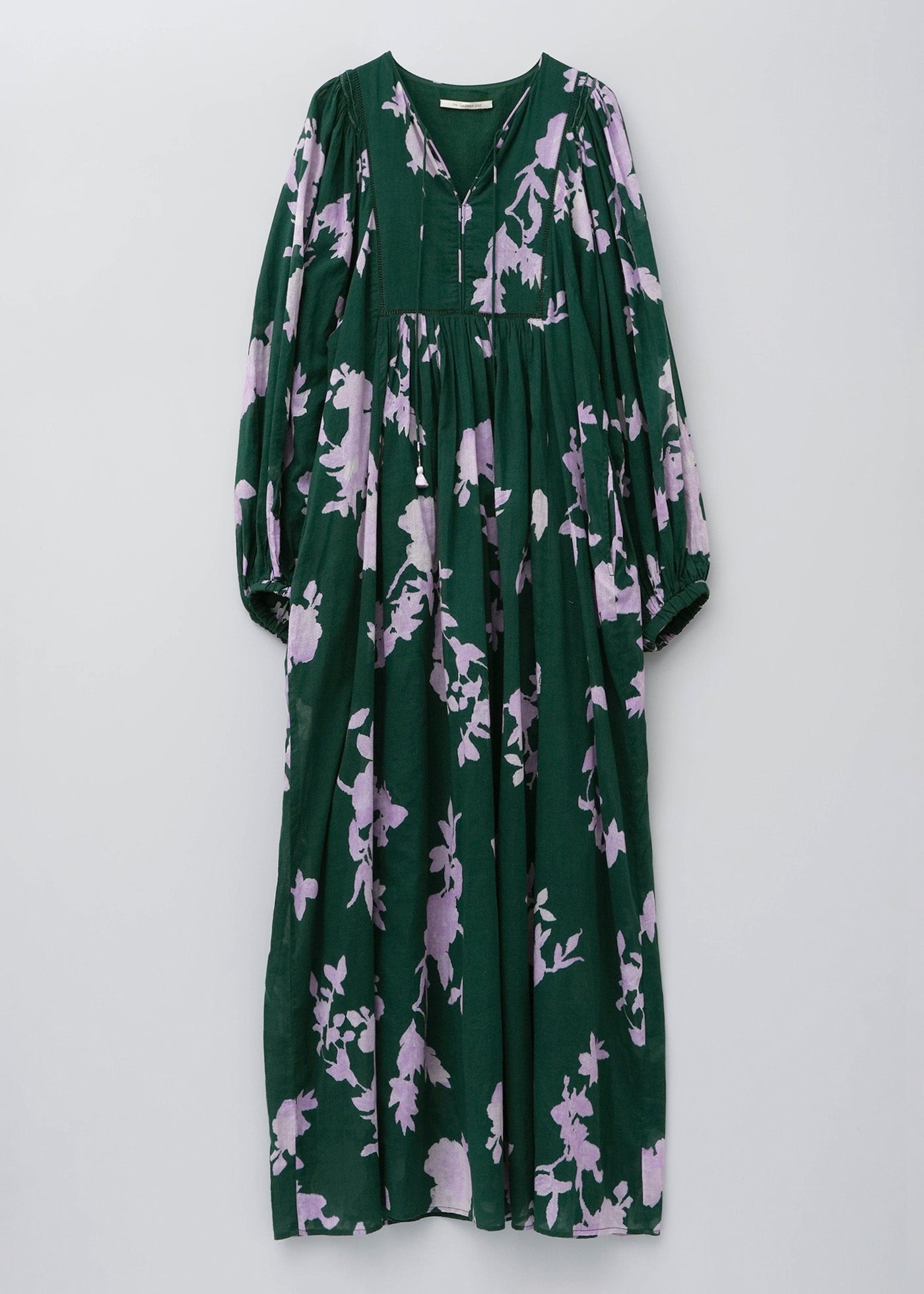 【3/4 10時発売】Cotton Voile Rose Print Hand Smocking Dress