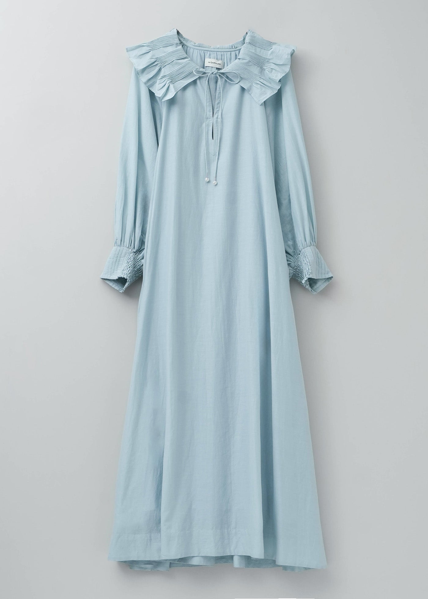 【2/4 10時発売】Cotton Silk Pintuck Collar Dress