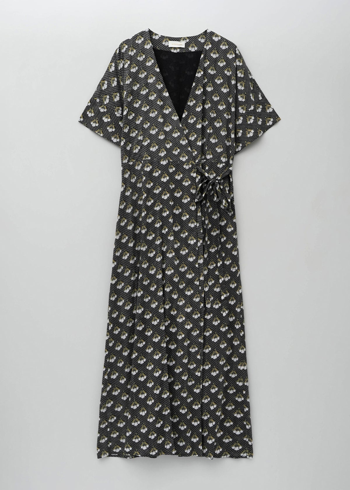 Cotton Voile Small Lily Print Wrap Dress | Pasand by ne Quittez 