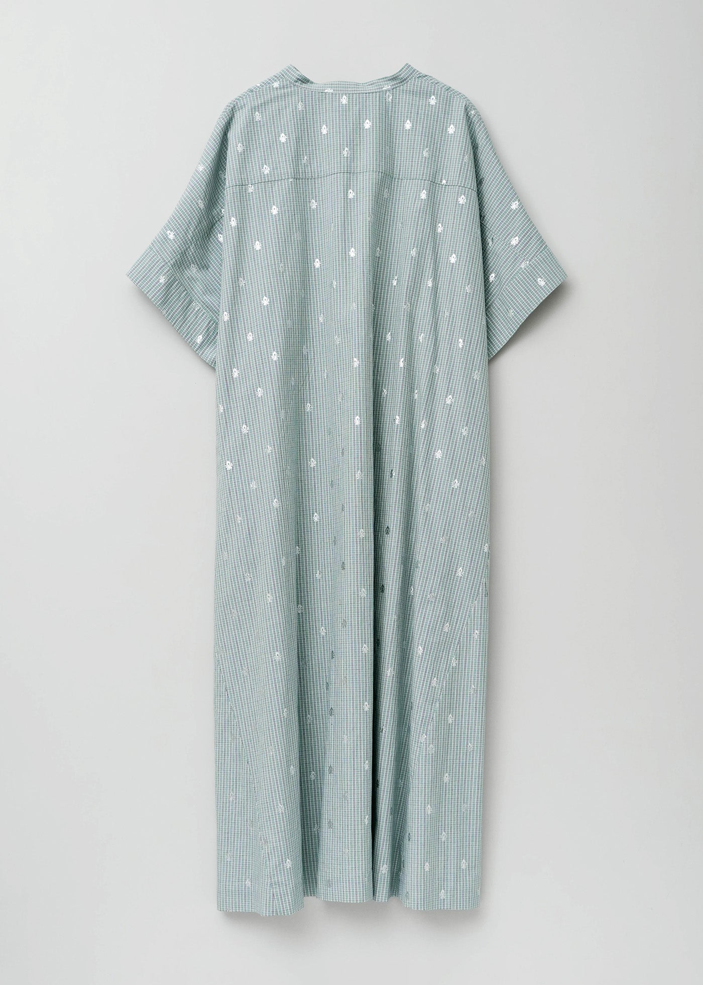 【7/8 10時発売】Poplin Check Foil Print Big Shirts Dress
