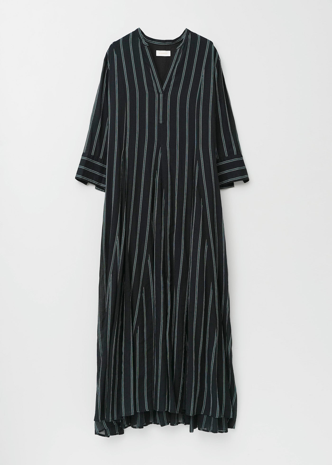 【7/8 10時発売】Cotton Voile Stripe Panel Dress