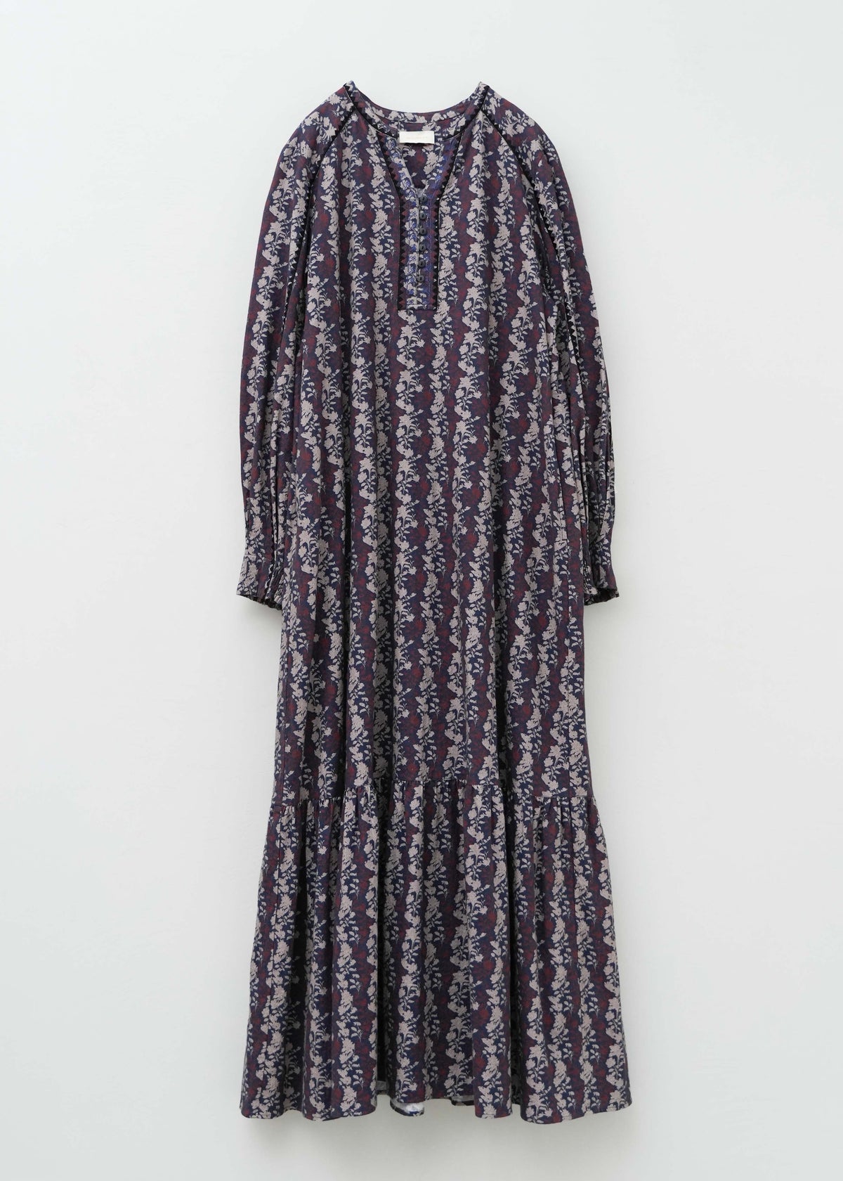 【10/7 10時発売】Crimp Cotton Abelia Print Line Embroidery Dress
