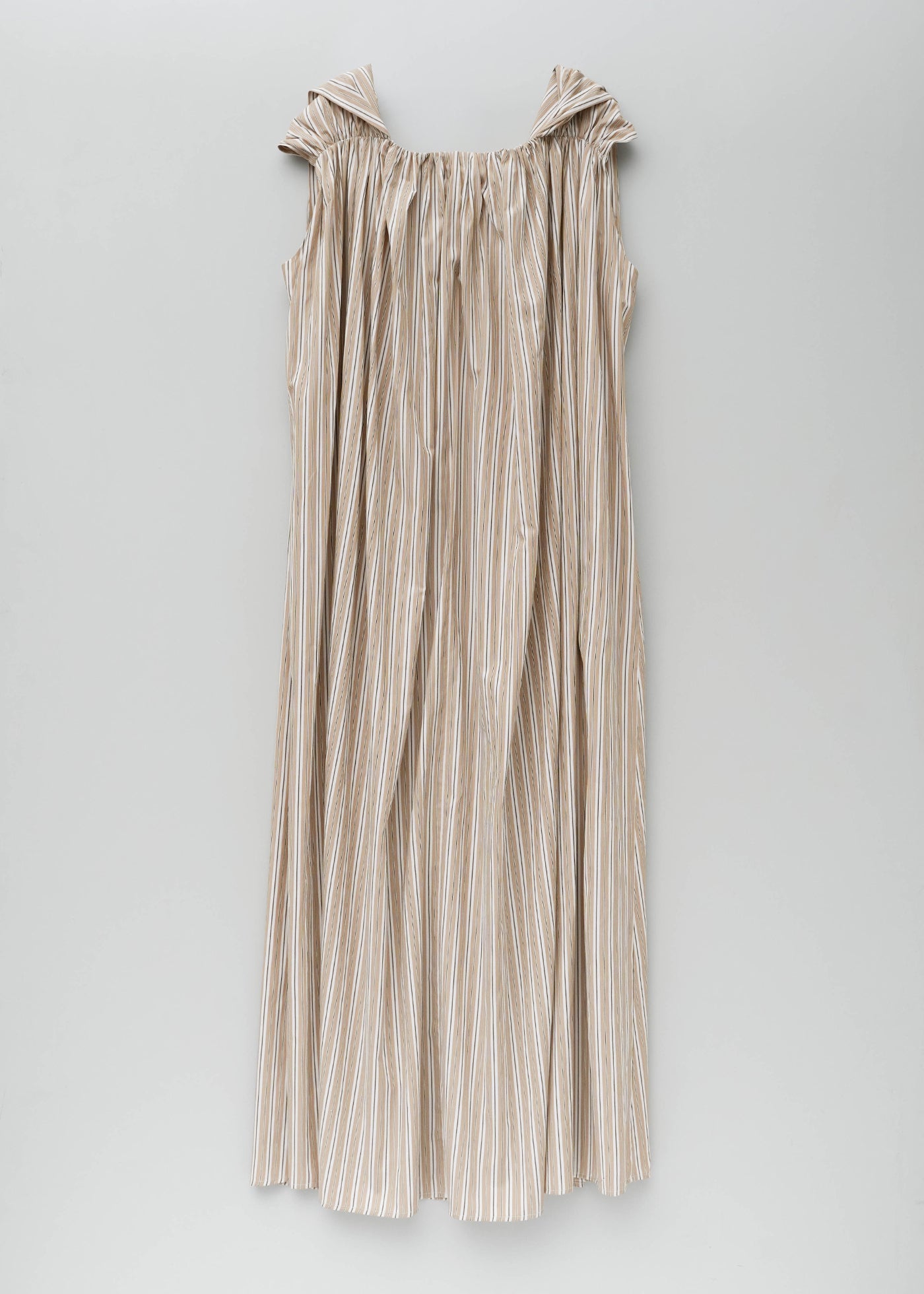 【6月上旬お届け予定】Poplin Stripe Sleeveless Dress