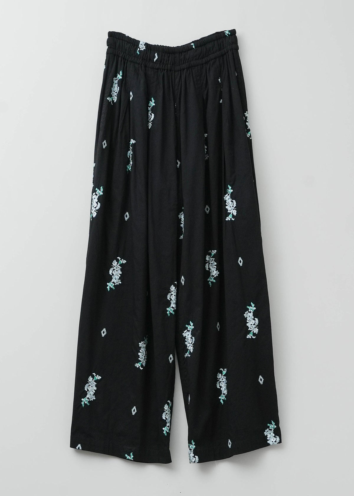 Cotton Voile Jasmine Embroidery Gather Pants | Pasand by ne 