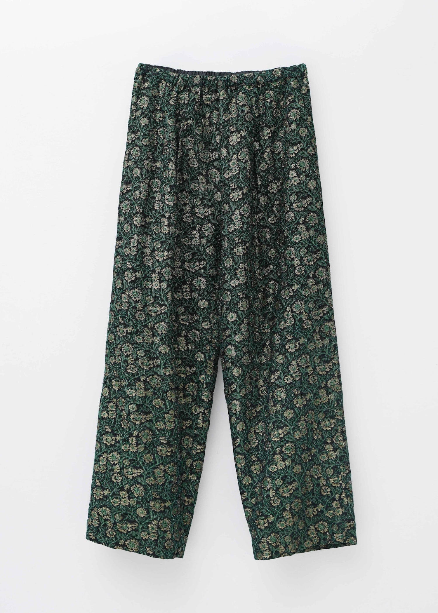 【10月中旬お届け予定】Wool Lurex Flower Jacquard Pants