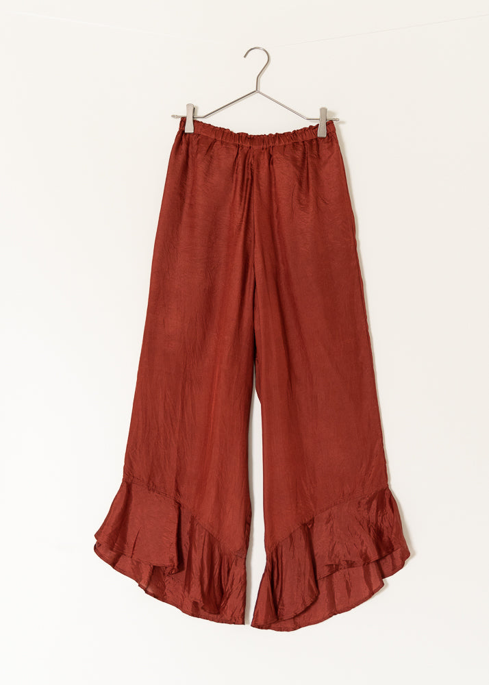 Silk Frill Solid Trousers | Pasand by ne Quittez pas | パサン ...