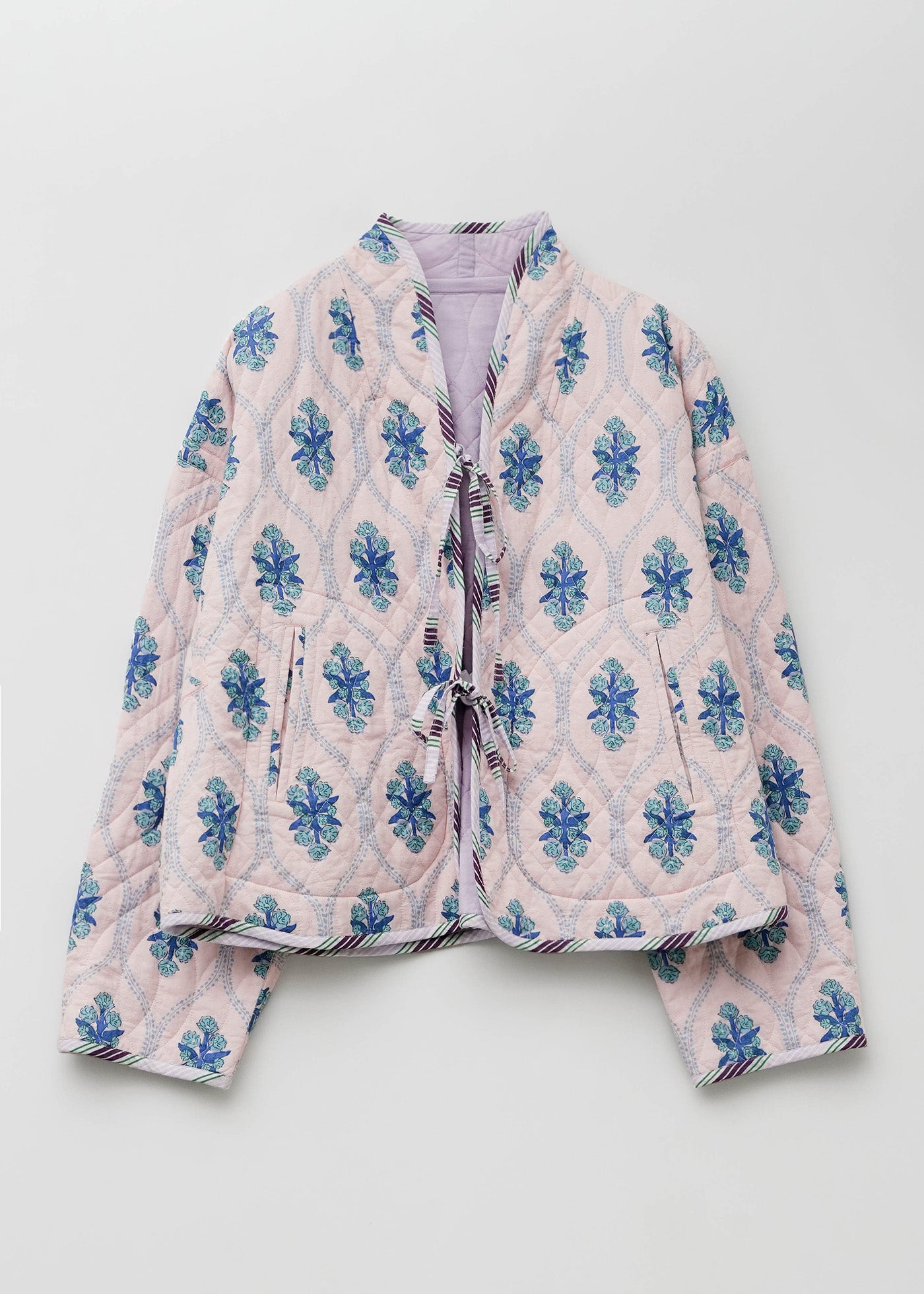 Cotton Jacquard Iberis Print Reversible Jacket