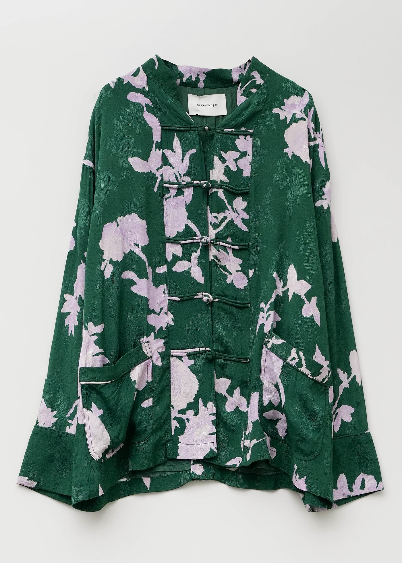 Shantoon Jacquard Rose Print China Jacket | Pasand by ne Quittez