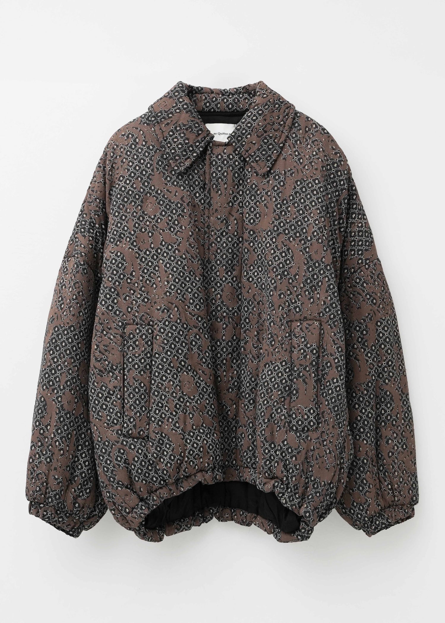 【10月上旬お届け予定】Rayon Jacquard Abstract Paisley Print Quilting Blouson