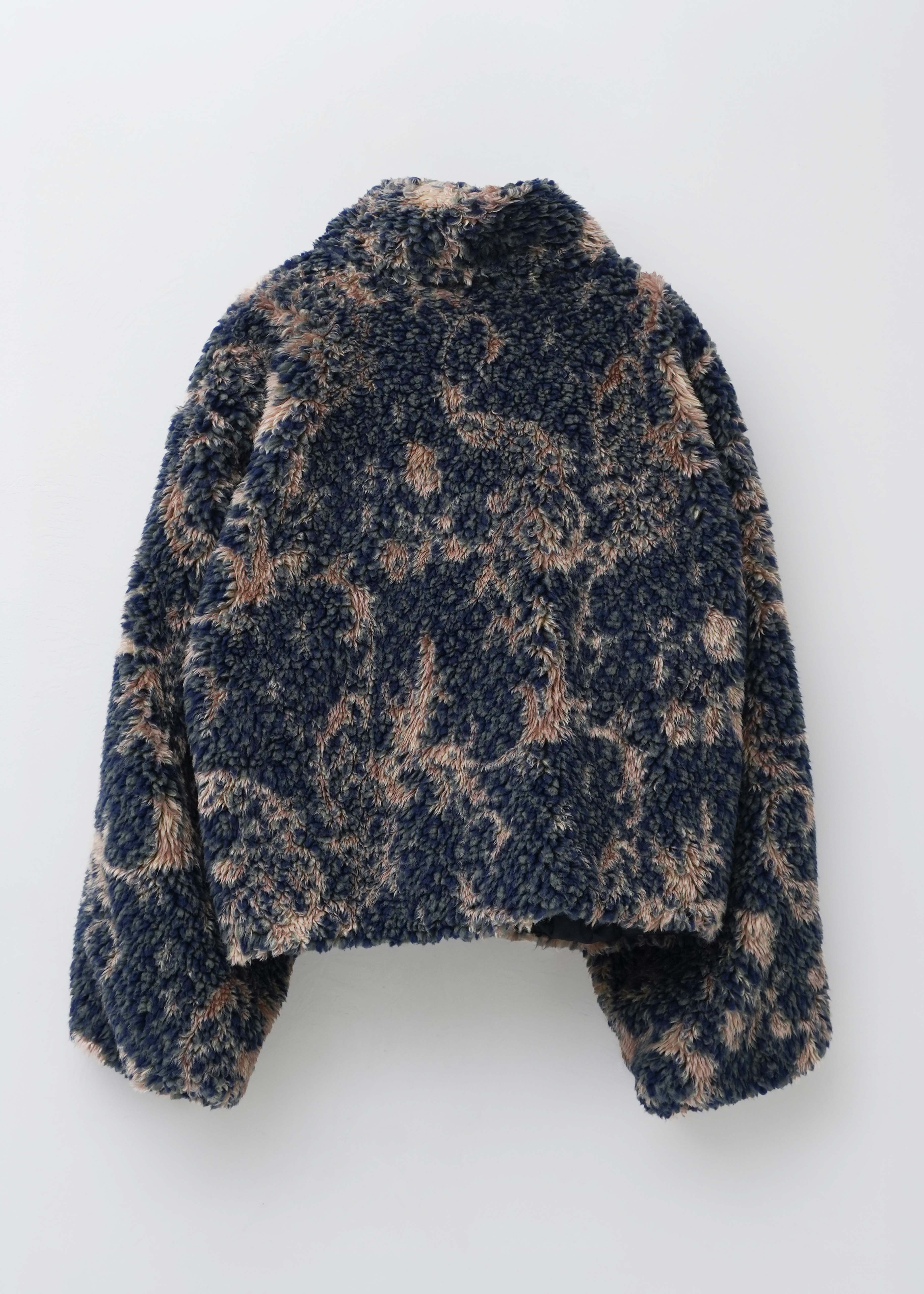 【11月中旬お届け予定】Abstract Paisley Boa Blouson
