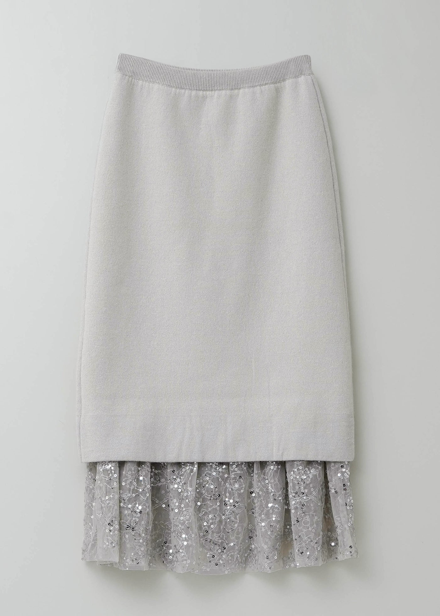 Wool Cashmere Lurex Knit Skirt