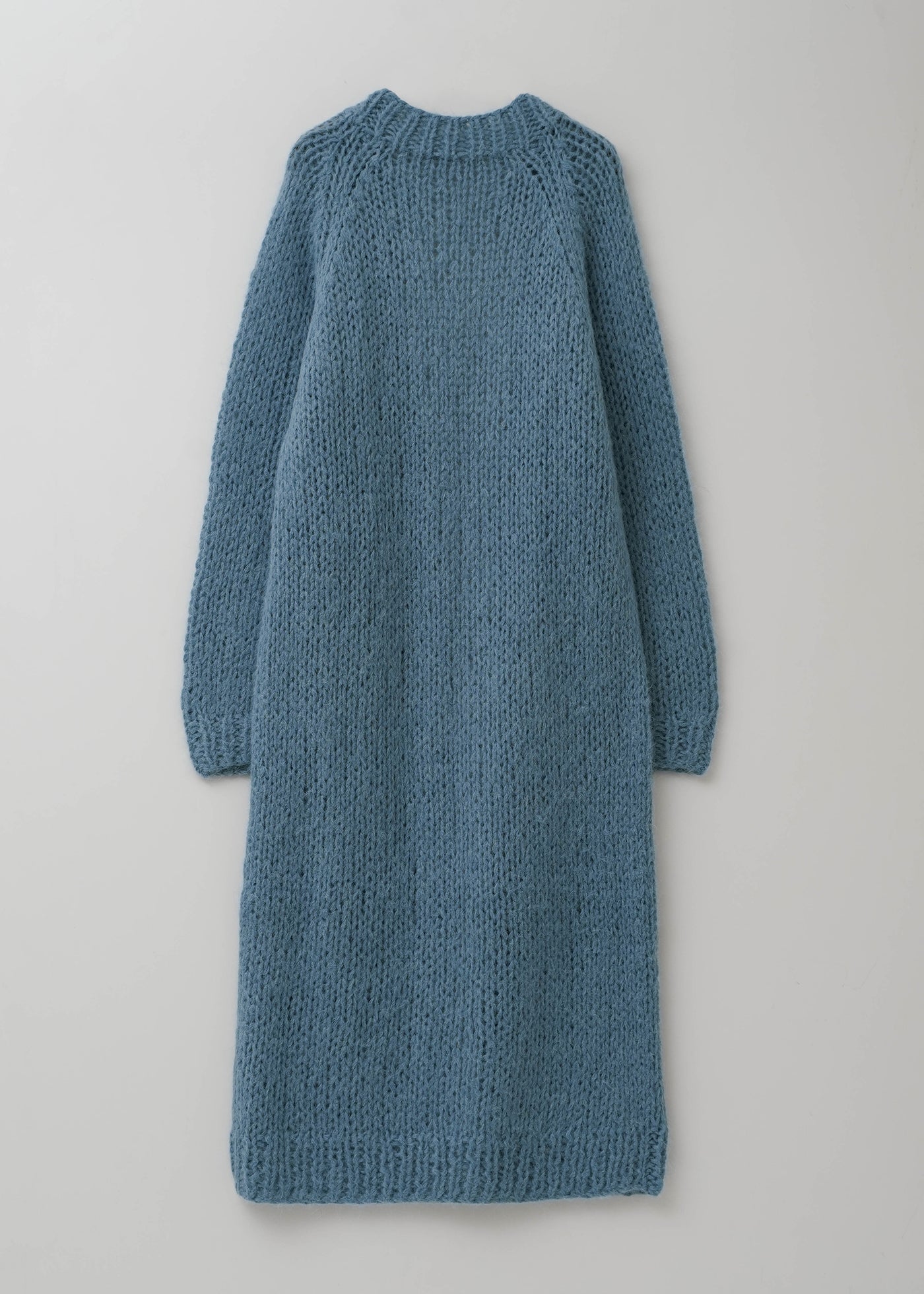 Mohair Mix Hand Knit Long Cardigan
