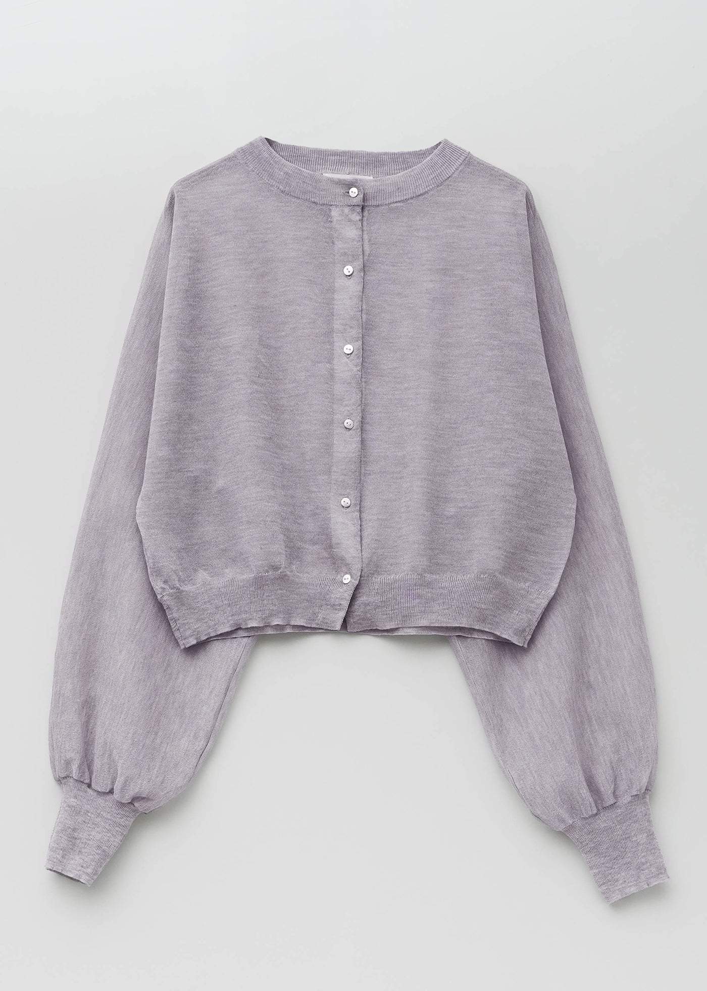Ramie Mix Sheer Cardigan