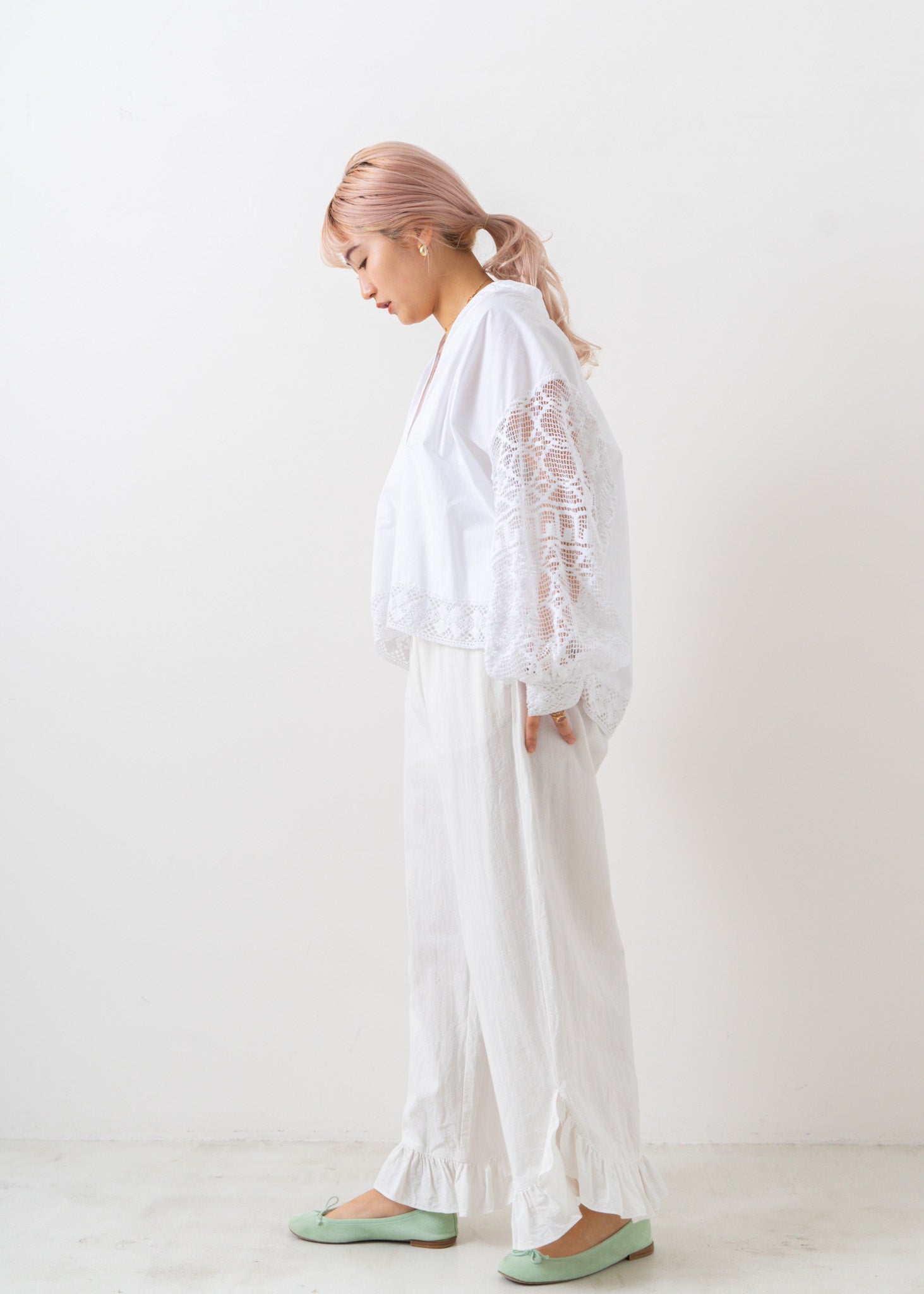 Geometric Lace Joint Top