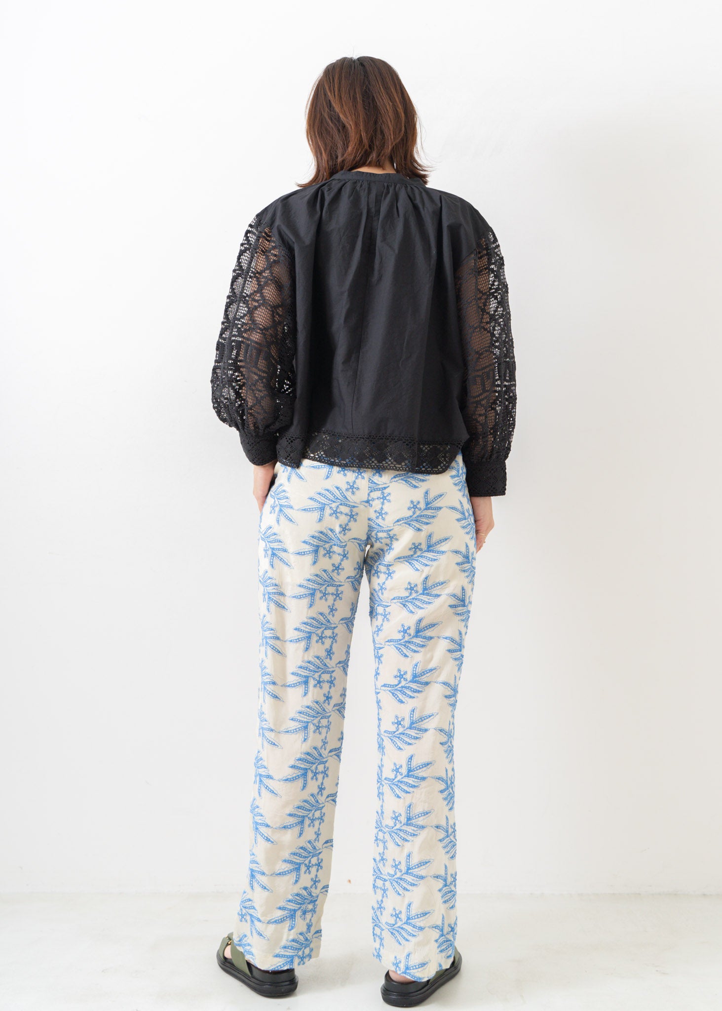 Geometric Lace Joint Top