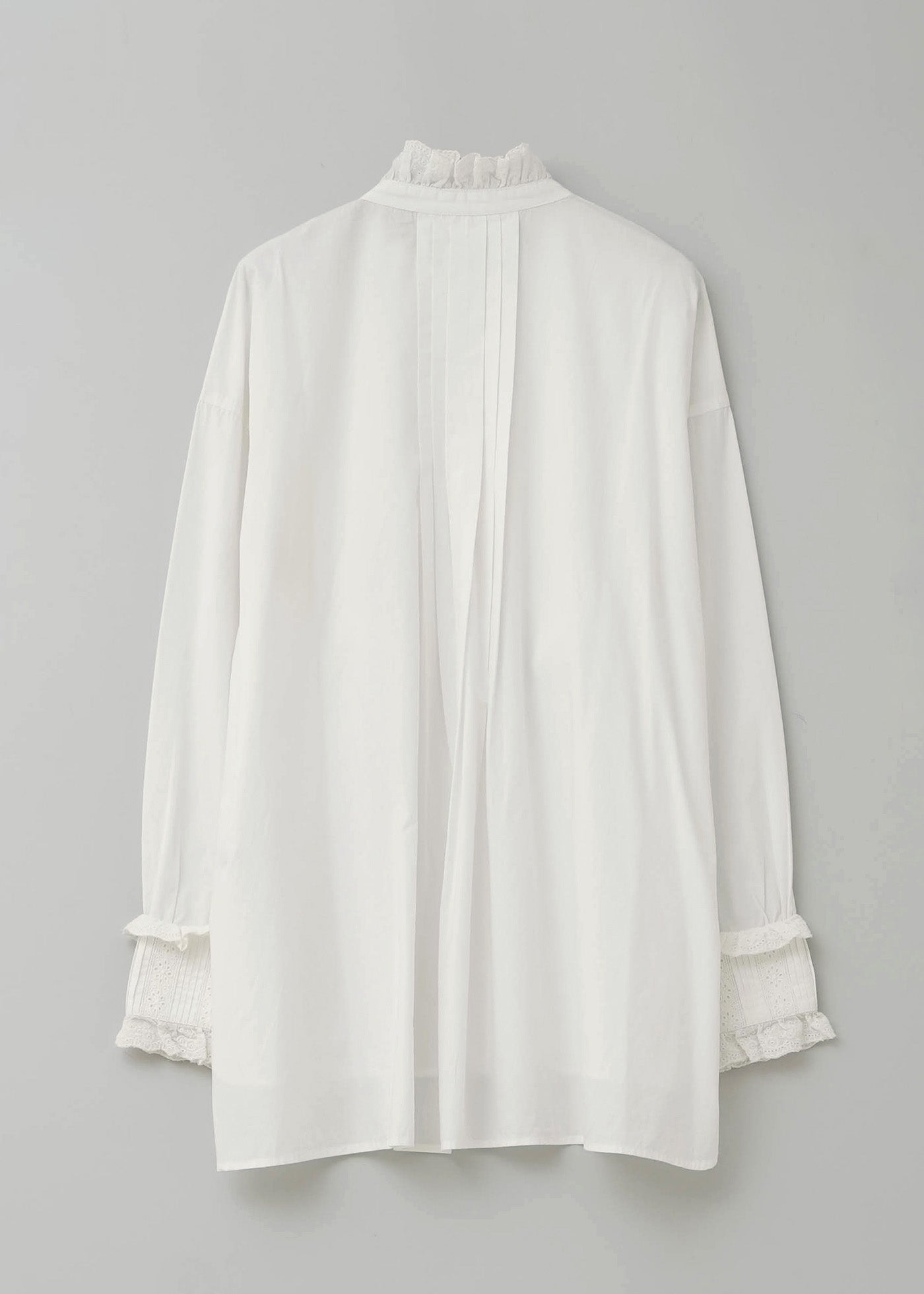 Cotton Pintuck Lace Blouse